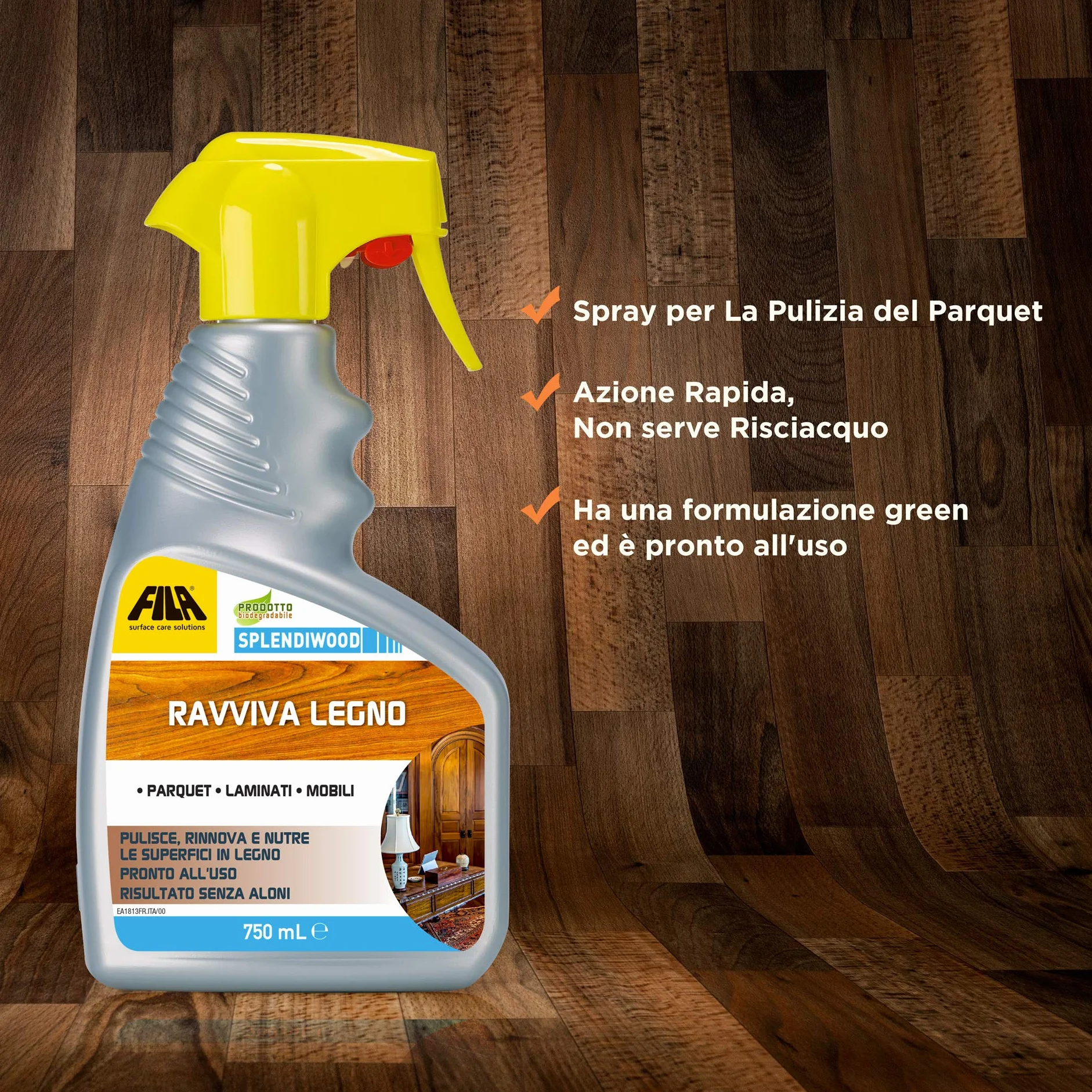 FILA SPLENDIWOOD Detergente Spray per Legno 750ml