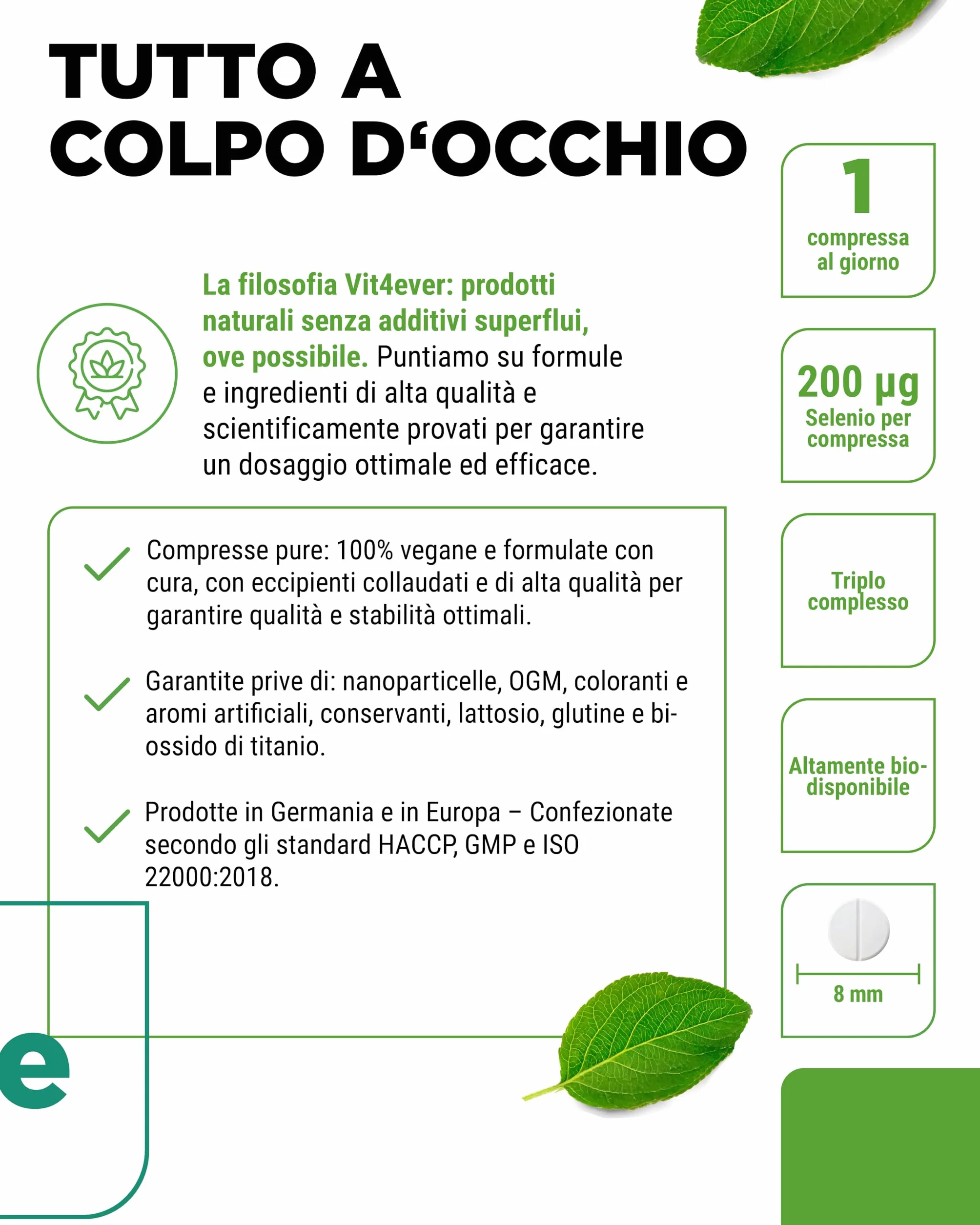 Selenio 3-fold complex - 365 compresse da 200 µg ciascuna - Premium: Selenite di sodio, L-selenometionina, lievito di selenio - Vegan - Altamente dosato
