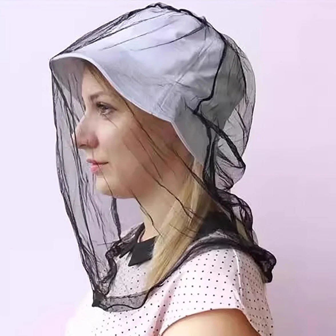 Zanzariera Testa per Insetti con Borsa Trasporto, Head Net Face Mesh Cover per Esterni, Cappello Pesca