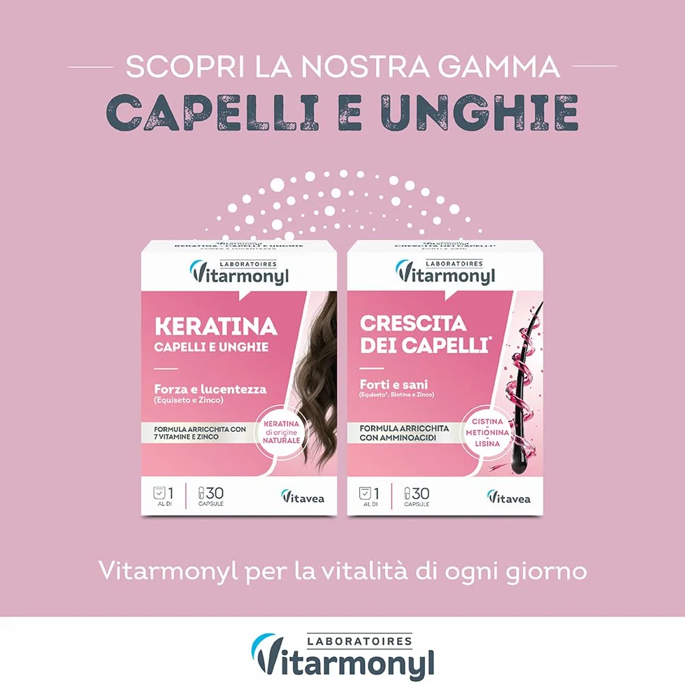 Vitarmonyl Lievito di Birra 60 Compresse per Capelli e Pelle con Biotina e Vitamine B1, B2, B3, B6, B9, B12
