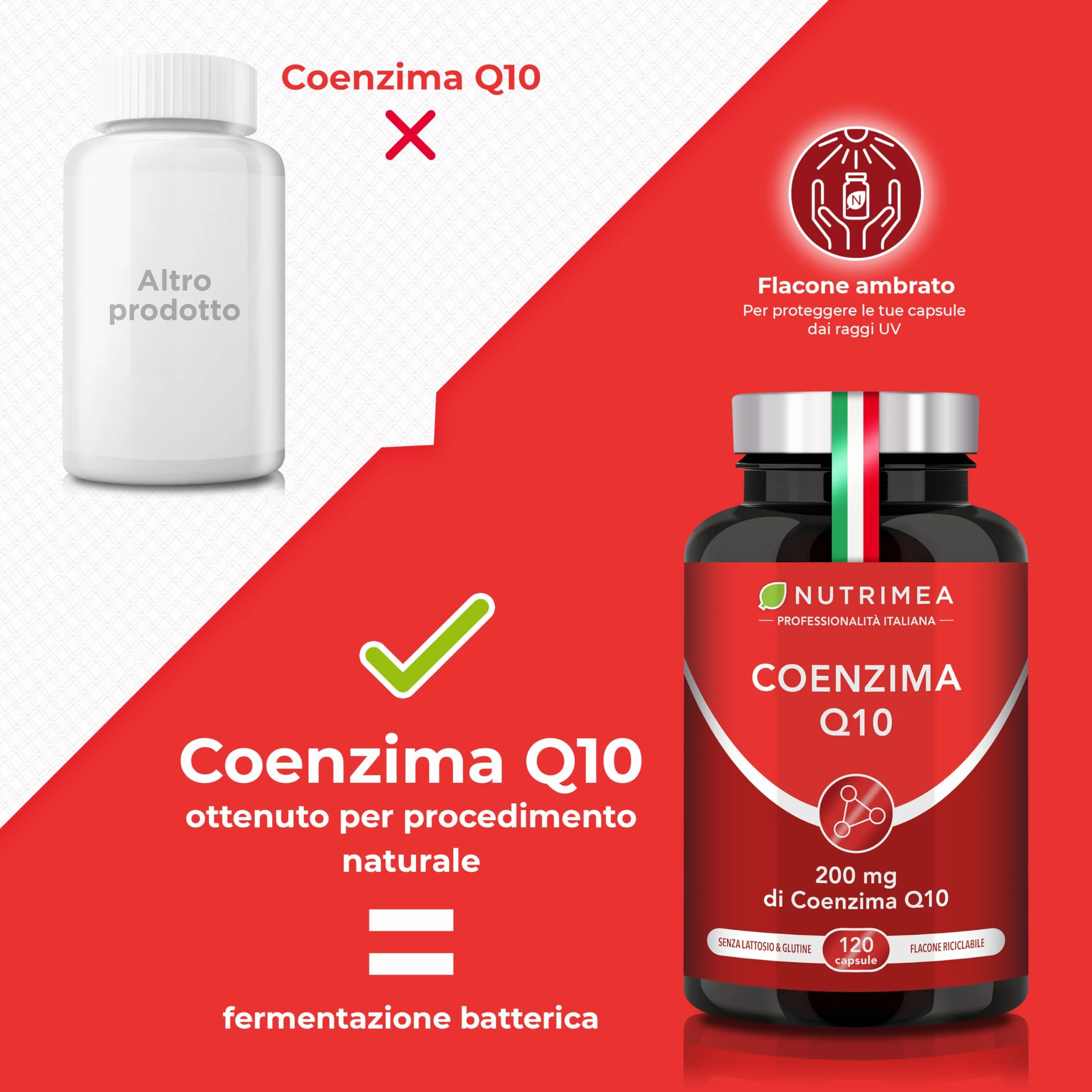 COENZIMA Q10 Ubichinolo 200 mg | Potente Integratore Naturale | Azione Anti-Età | Energia Cellulare | Massimo Assorbimento | 120 Capsule Vegane | Nutrimea