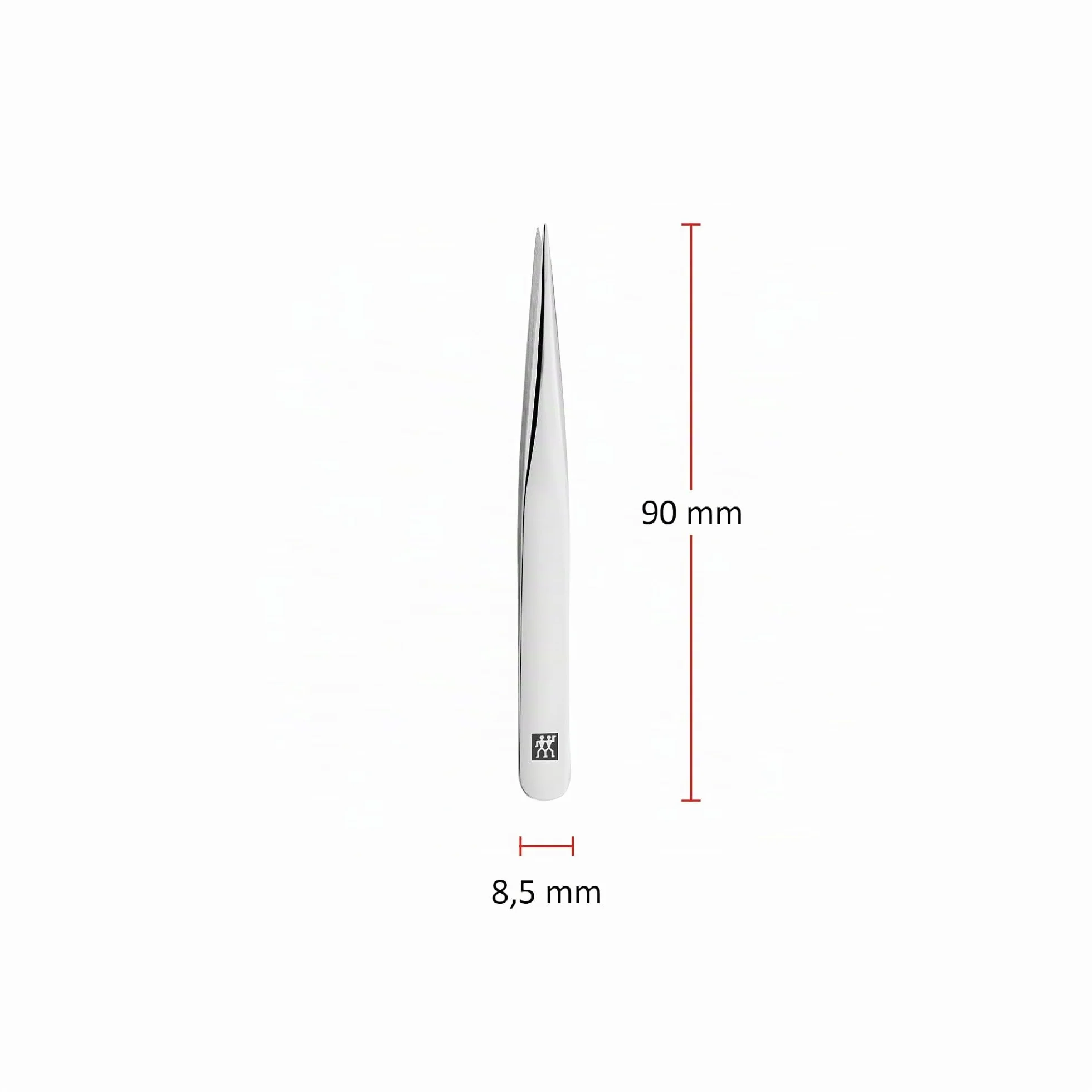 ZWILLING Pinzetta appuntita (rimozione di schegge, peli incarniti o sottili, punte affilate a mano e irruvidite), lucida, argento, 90 mm
