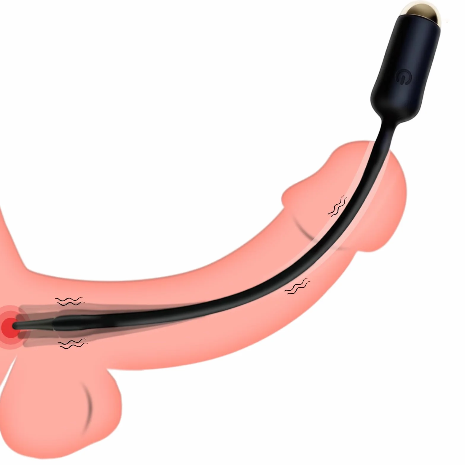 Vibratore Uretrale Silicone 10 Modalità di Vibrazione Dilatatore Uretrale Massaggio Prostatico Plug Uomo