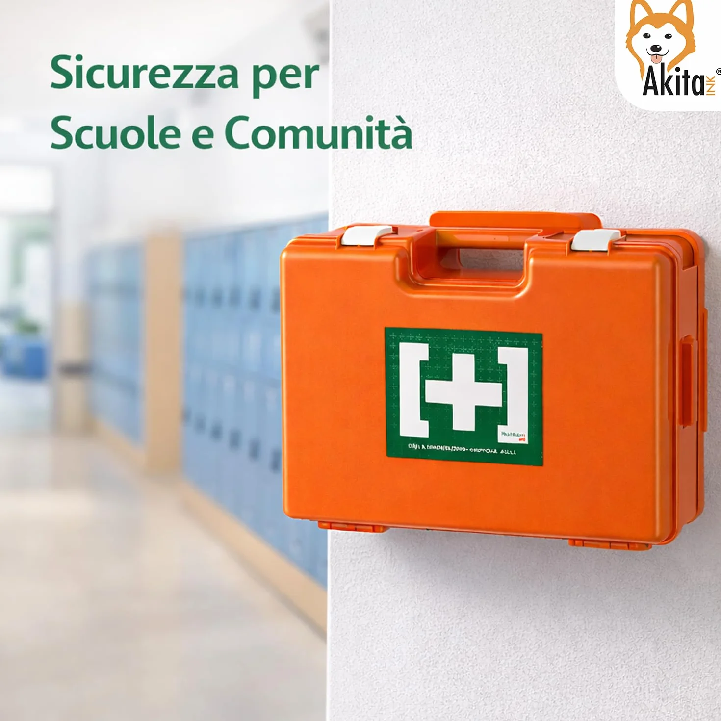 Kit Pronto Soccorso Aziendale DM 388 con Misuratore Pressione, Staffa, Made in Italy