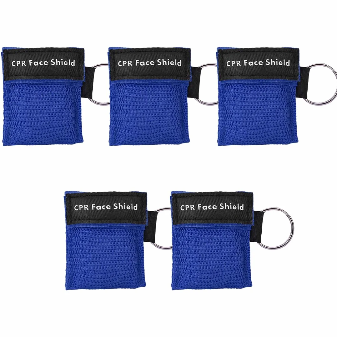Maschera facciale portatile portachiavi blu 5pcs emergenze interne esterne