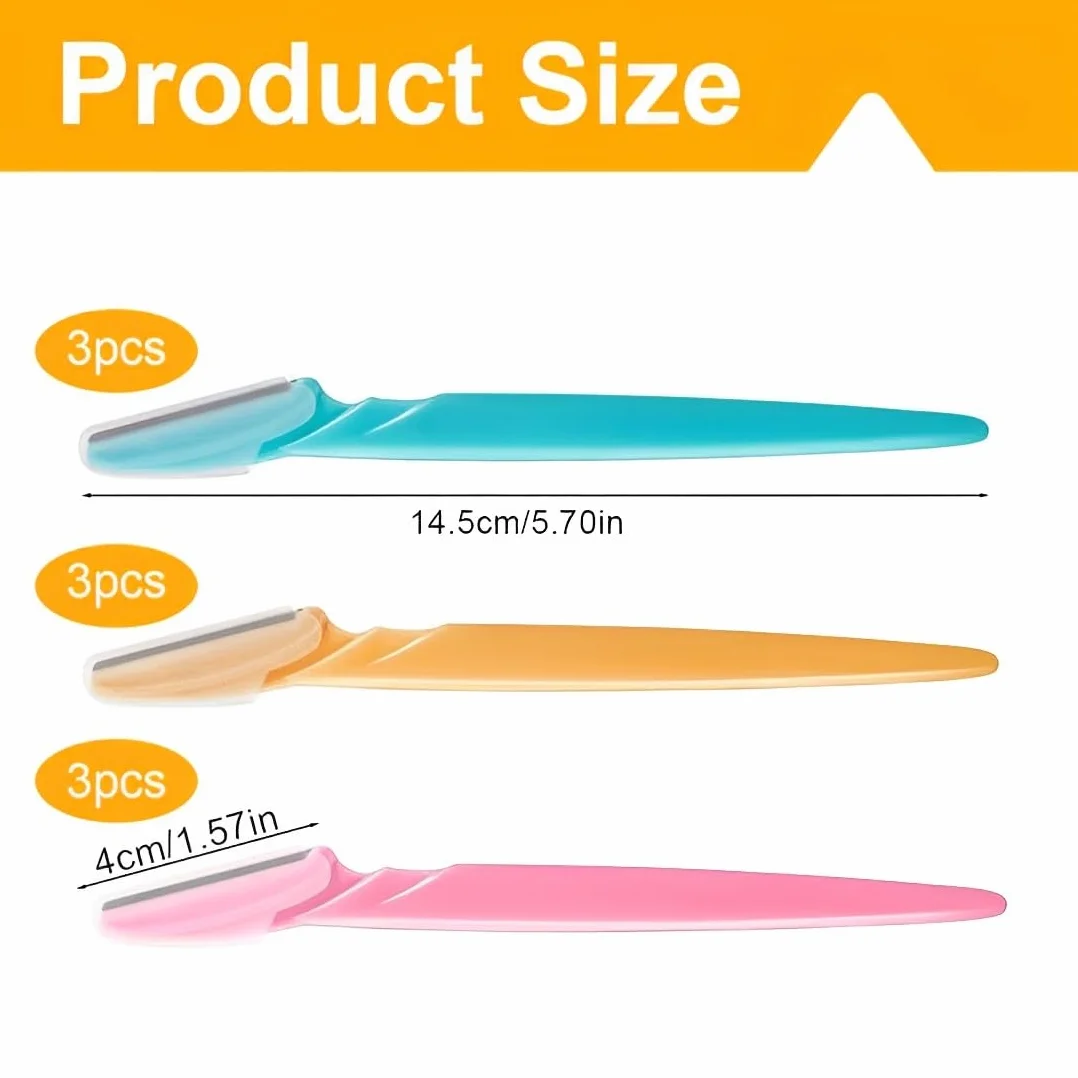 WeddHuis 9 Pezzi Rasoio Sopracciglia Rasoio Viso per Donne Eyebrow Shaper