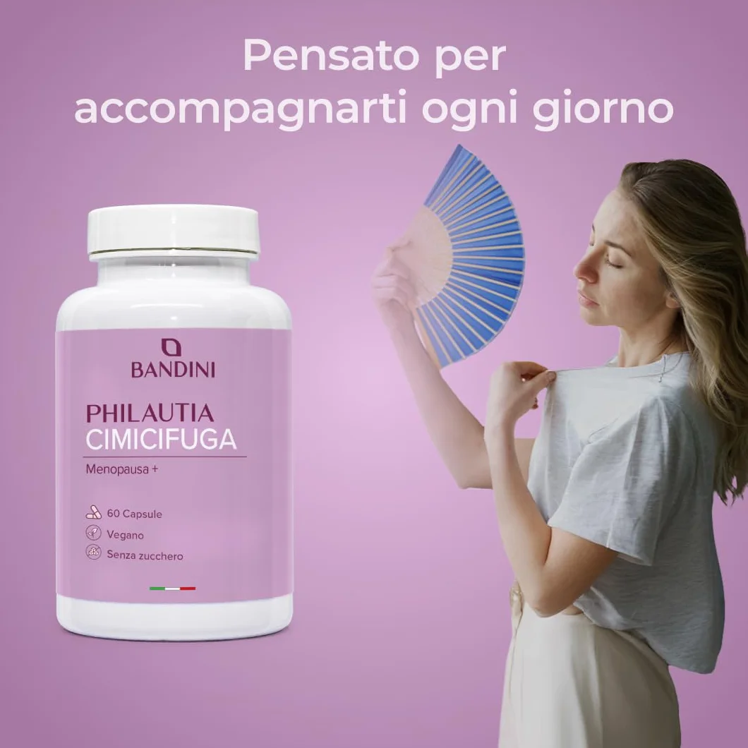 Bandini Complesso Naturale Cimicifuga Trifoglio Rosso Salvia 60 Capsule 200mg Trifoglio 100mg Salvia 80mg Cimicifuga