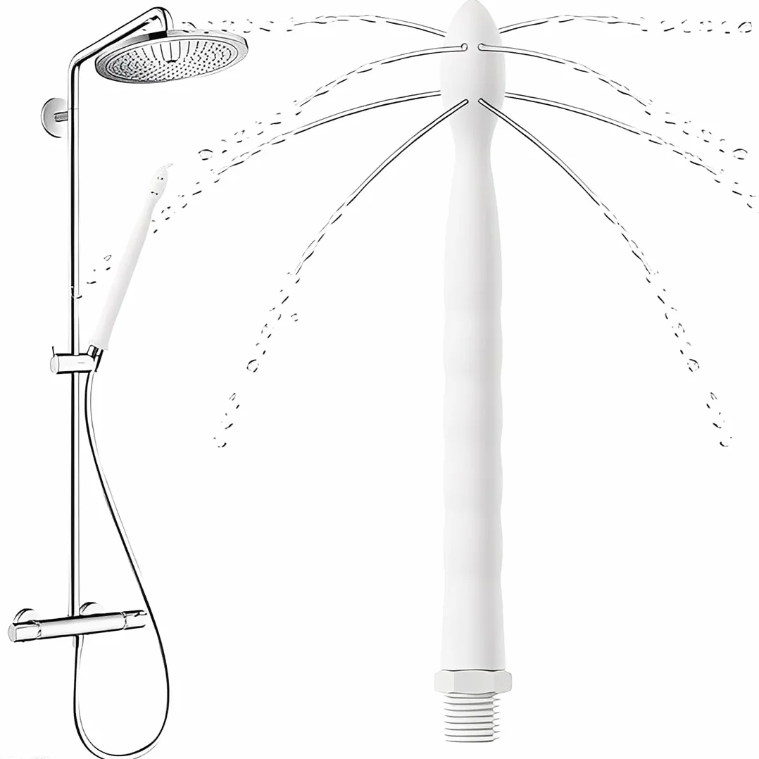 1 Pezzo Pulitore Vaginale Con 8 Fori,Silicone Doccetta Anale,Doccino Anale,Per la Pulizia Anale Colonic Sistema,Per Coppie Gay, Uomini e Donne(Bianco)