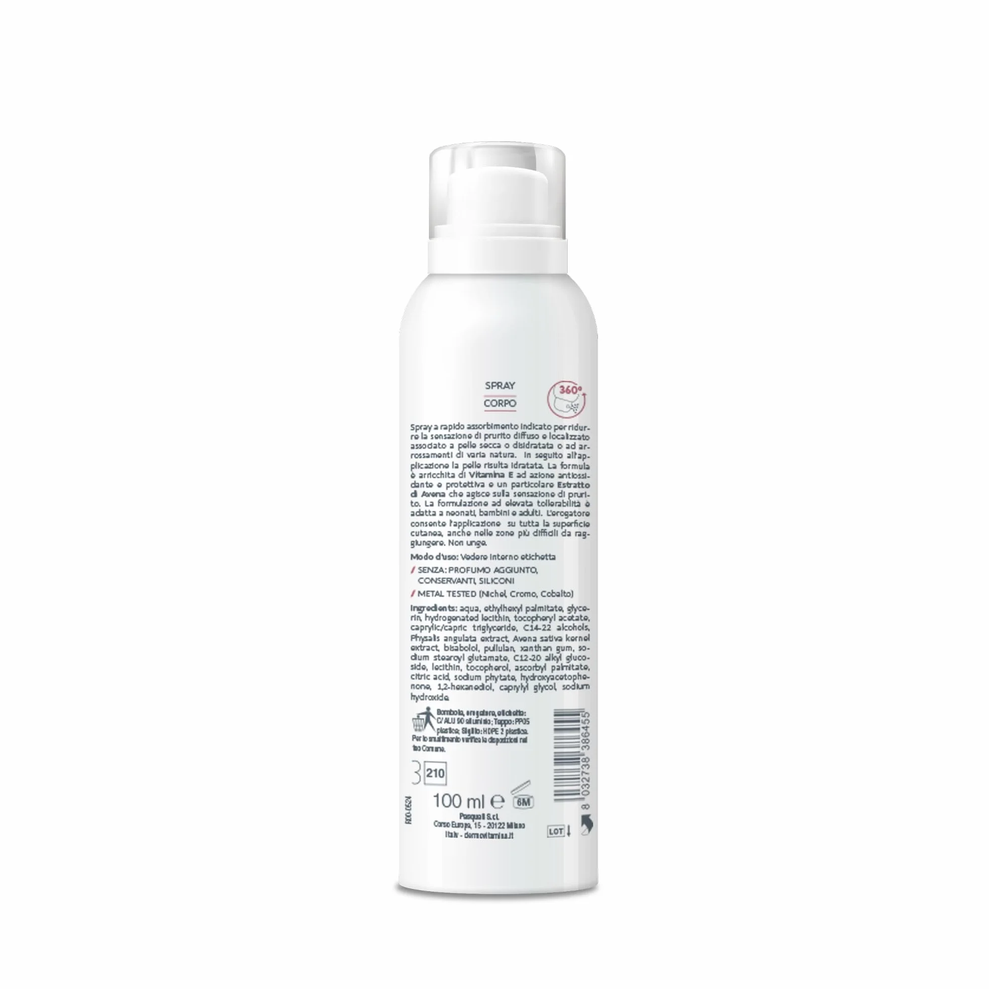 Dermovitamina Prurito Spray 100ml - Riduce Prurito, Effetto Fresco, Azione Protettiva per Dermatite