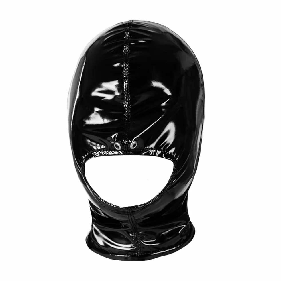SXOVO Maschera in lattice Apertura bocca con cerniera Nero Bondage SM Fetish BDSM Sexy Schiavo Maschera in pelle (Medio)