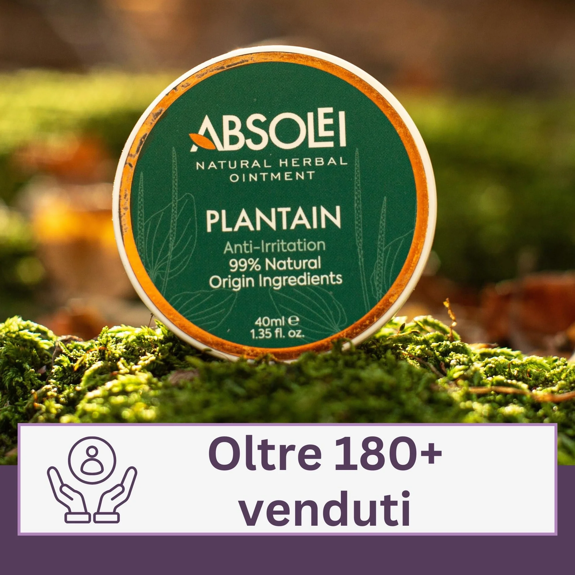 Pomata Piantaggine, Pomata Naturale contro Prurito, Eruzioni Cutanee e Punture di Zanzare, 40 ml