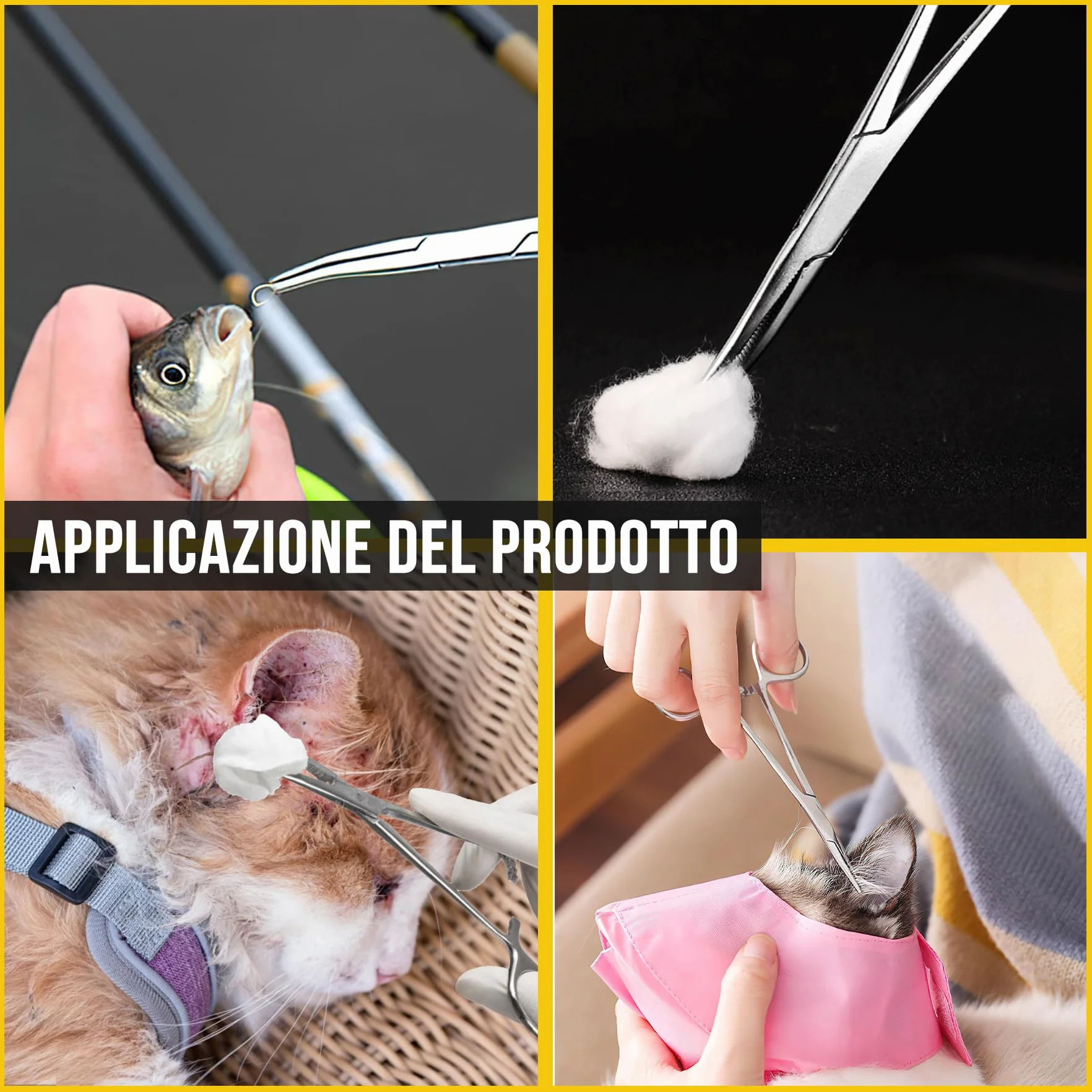 2 Pezzi Pinze Emostatiche in Acciaio Inox, Pinza Curva e Diritta 12,5cm, Morsetti di Precisione per Pulizia Orecchie Animali Domestici, Grooming Cani e Gatti, Pesca e Hobby