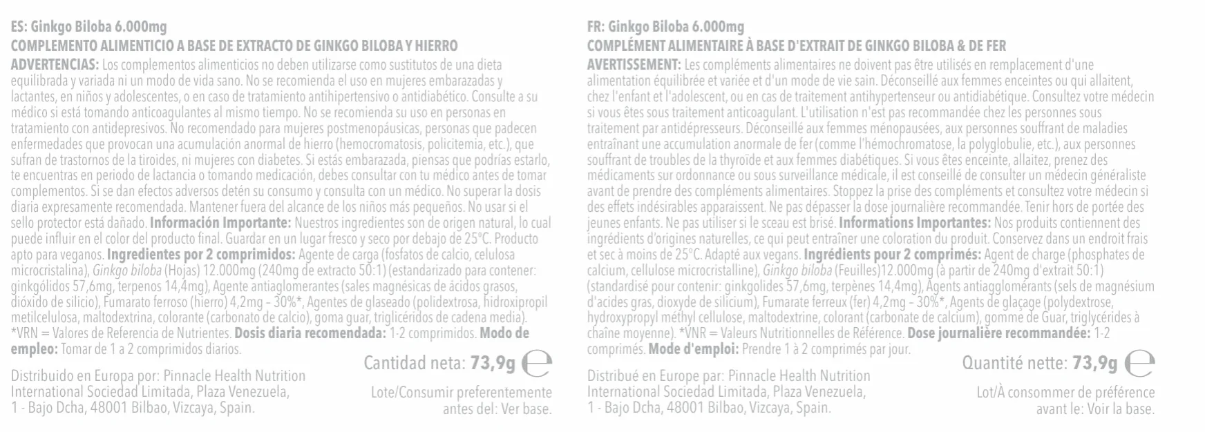 Ginkgo Biloba 6000 mg - 360 Compresse - Adatto ai Vegani – 6 mesi di scorta –SimplySupplements