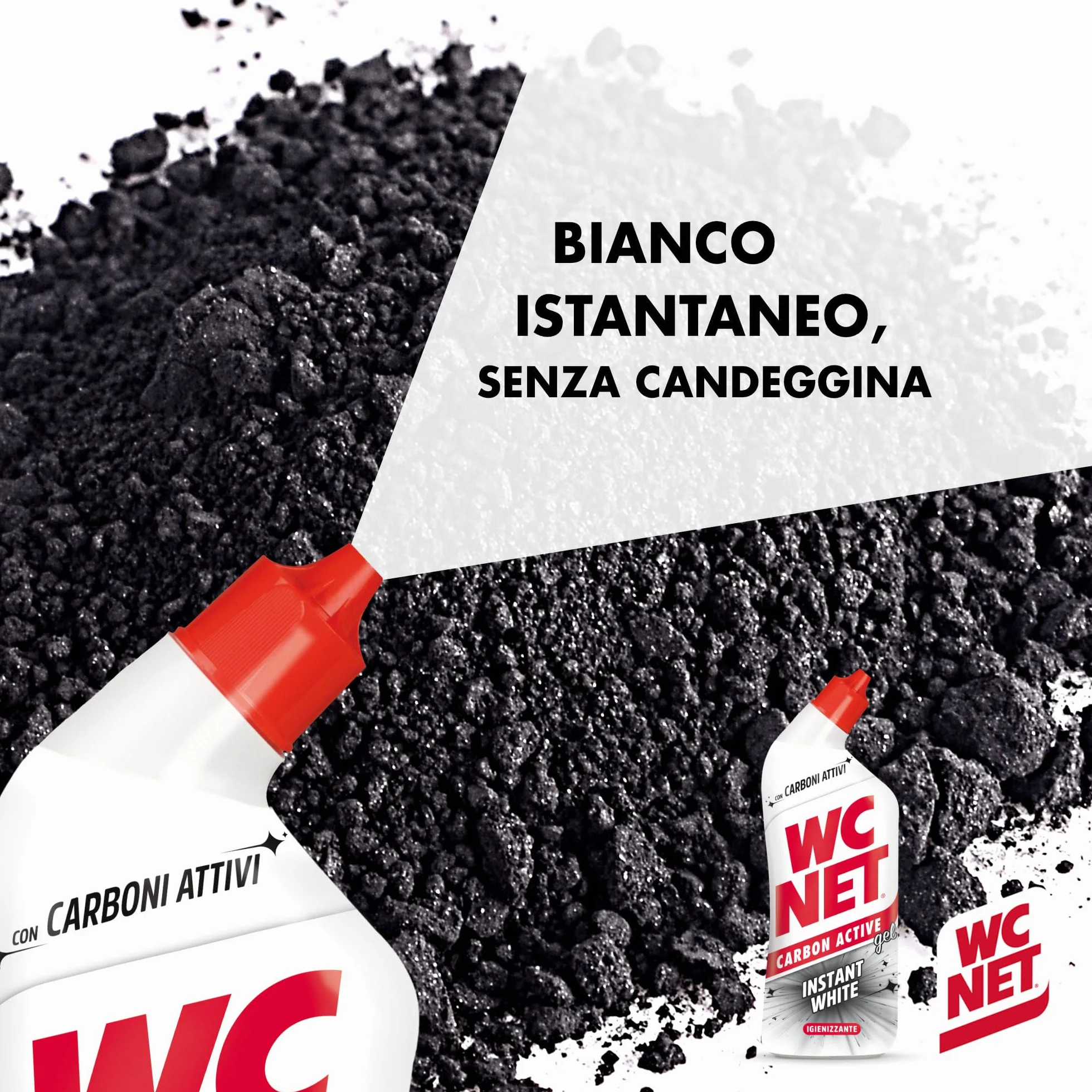 Net Carbon Active Instant White Detergente Liquido WC 700ml x 4 Confezioni