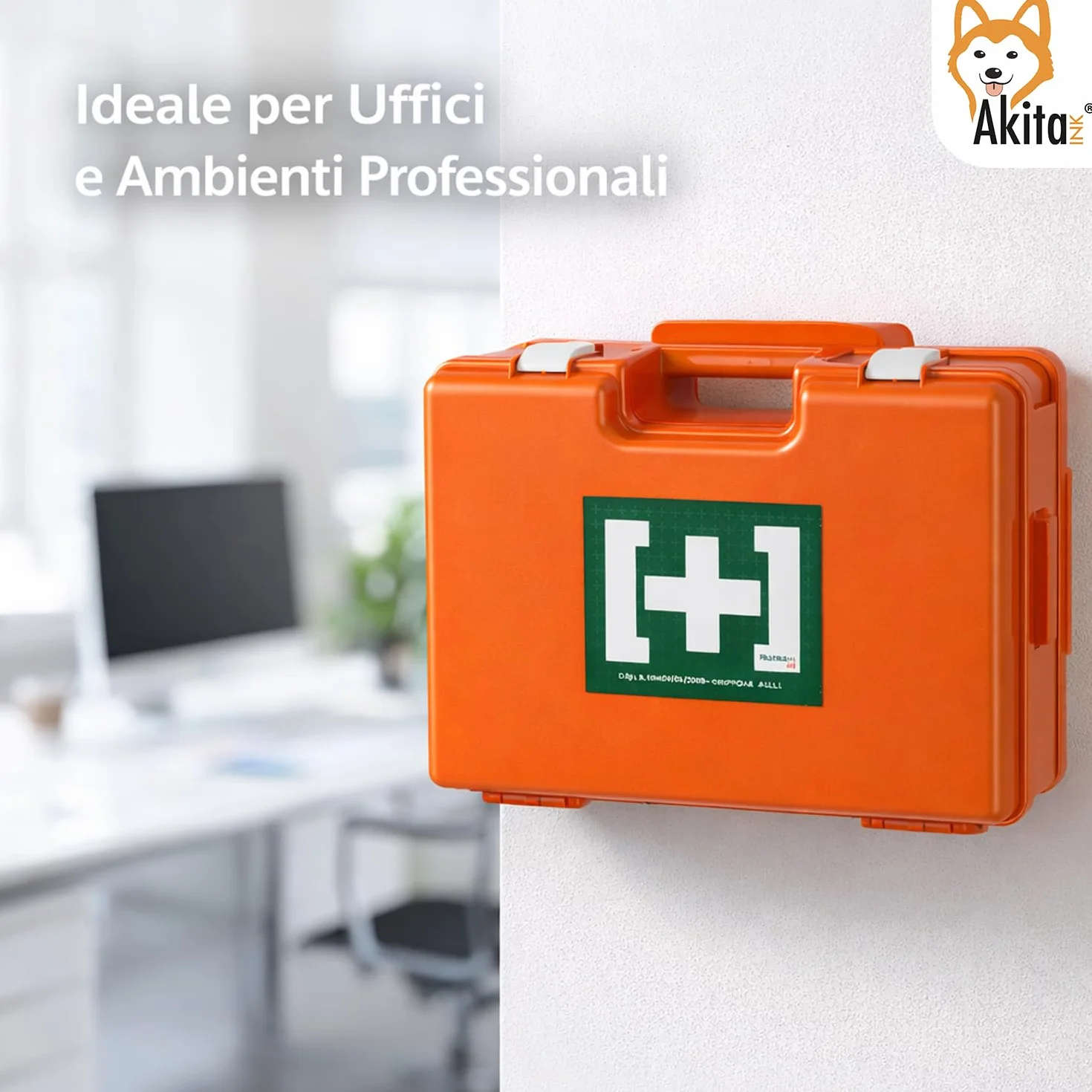 Kit Pronto Soccorso Aziendale DM 388 con Misuratore Pressione, Staffa, Made in Italy