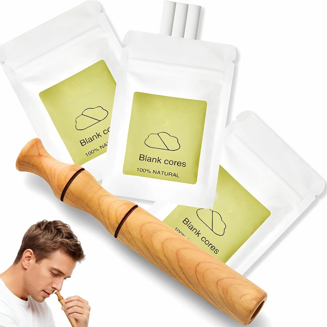 Diffusore Personale In Legno Per Oli Essenziali,Con 3 Confezioni Di Stoppini In Cotone Vuoti