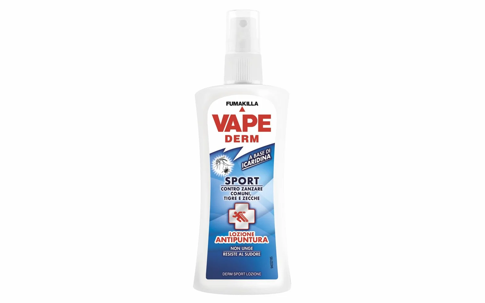 Vape Derm Sport - Lozione Antipuntura Resistente al Sudore, Non Unge, Protezione 6 Ore da Zanzare e 7 Ore da Zecche, Ideale per Attività Sportive All'Aperto, Confezione da 100ml