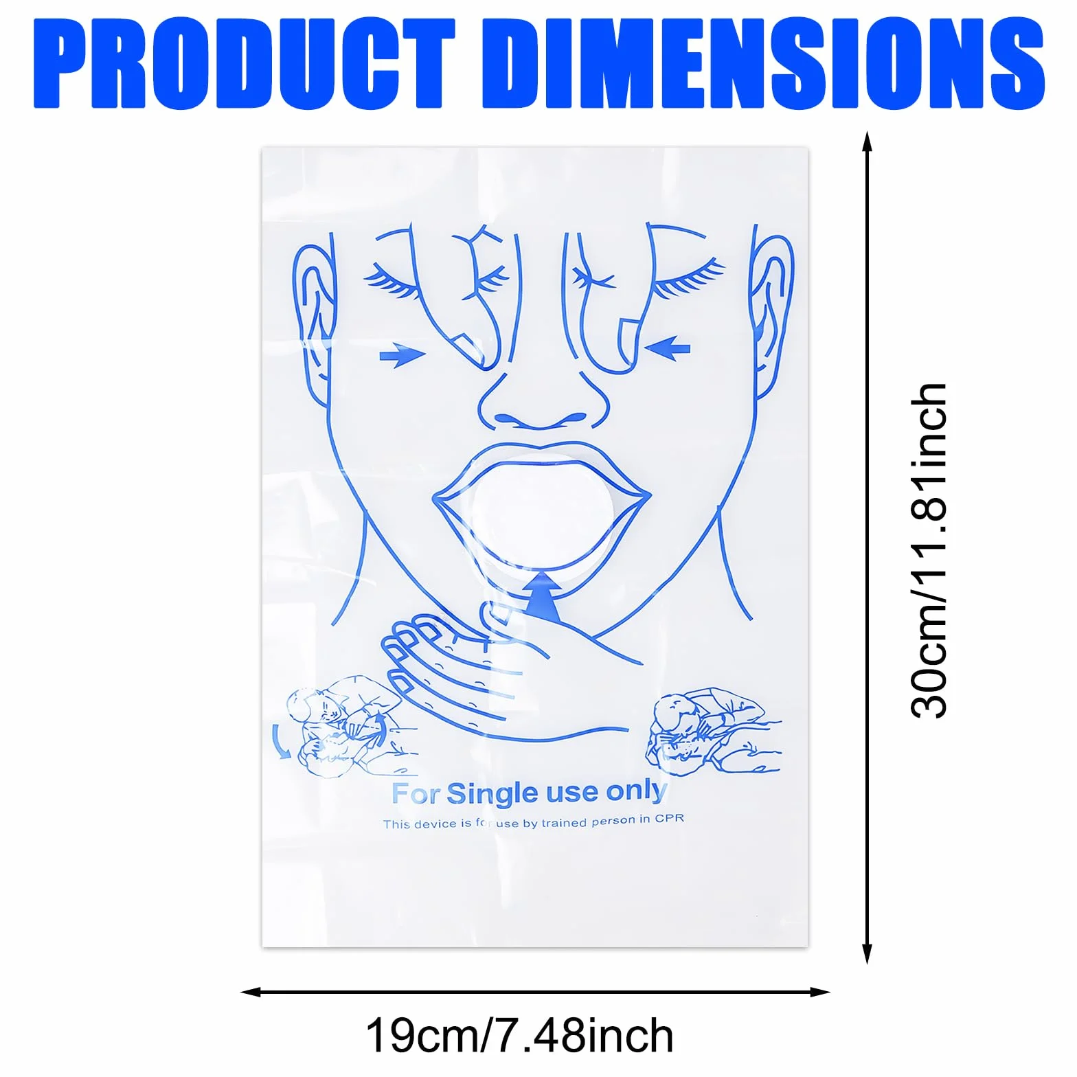 Mascherine per la protezione del viso CPR respiratore kit di emergenza in PVC
