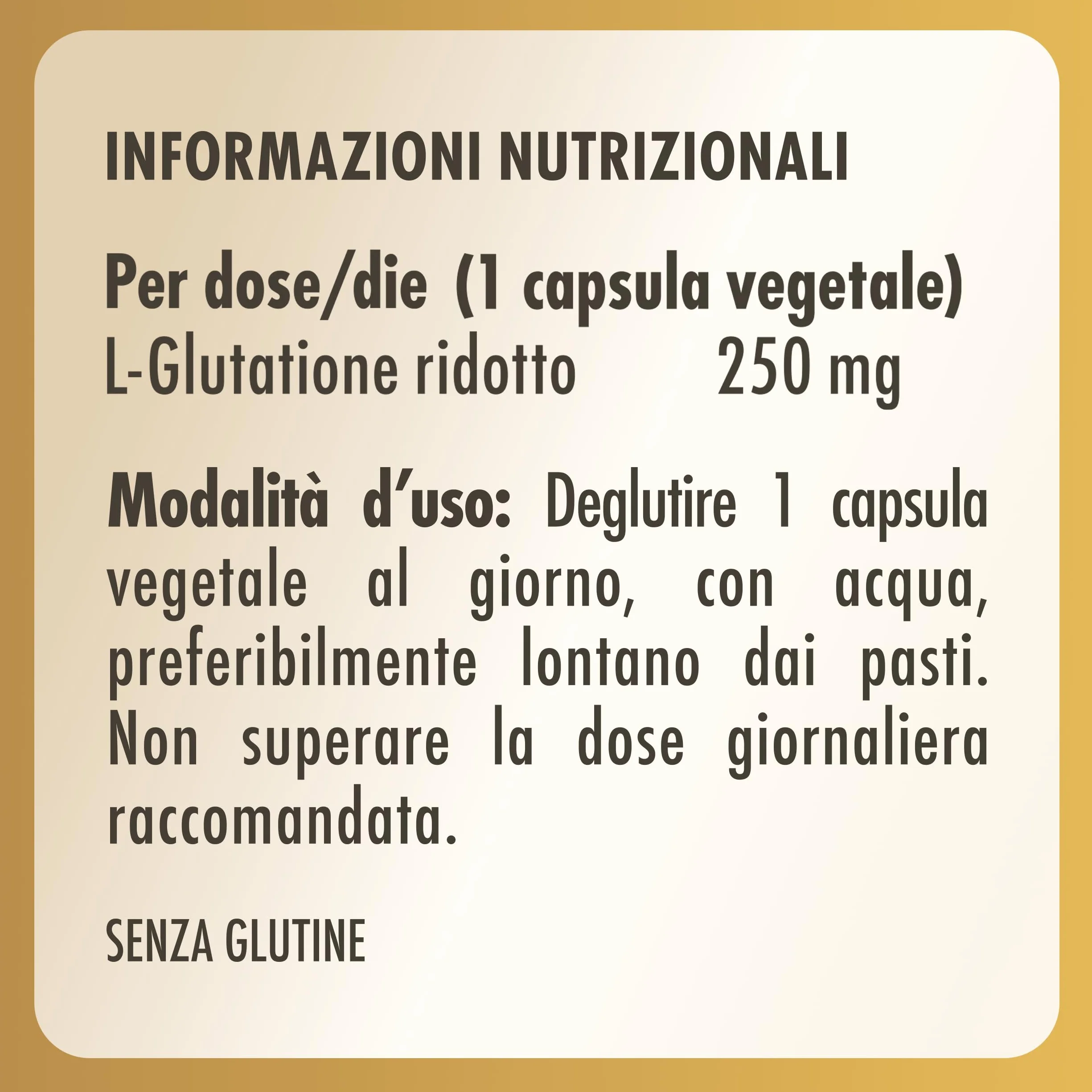 Solgar GLUTATIONE 250, 30 capsule vegetali – L‑Glutatione (GSH) 250 mg – equilibrio redox