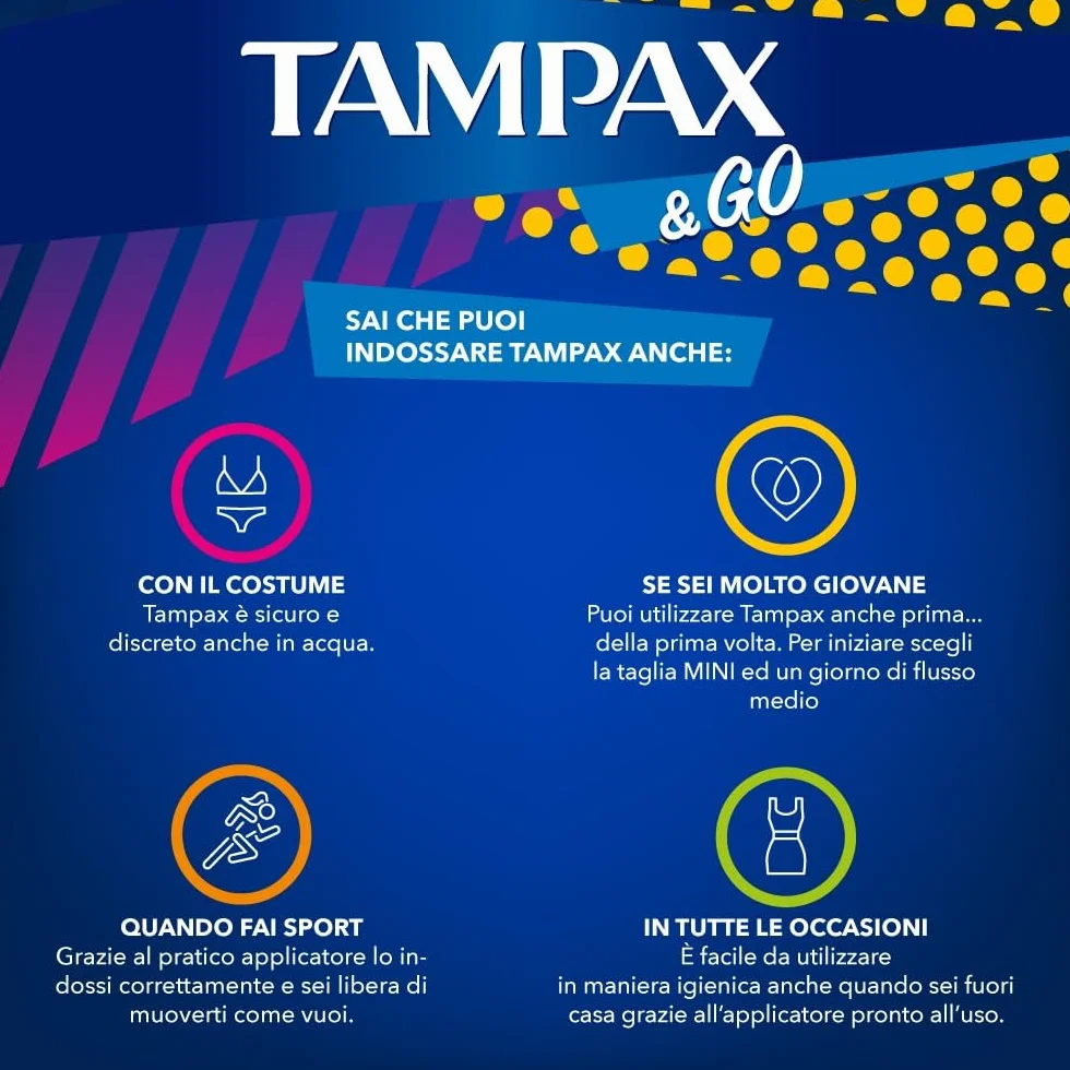 TAMPAX &GO SUPER x18