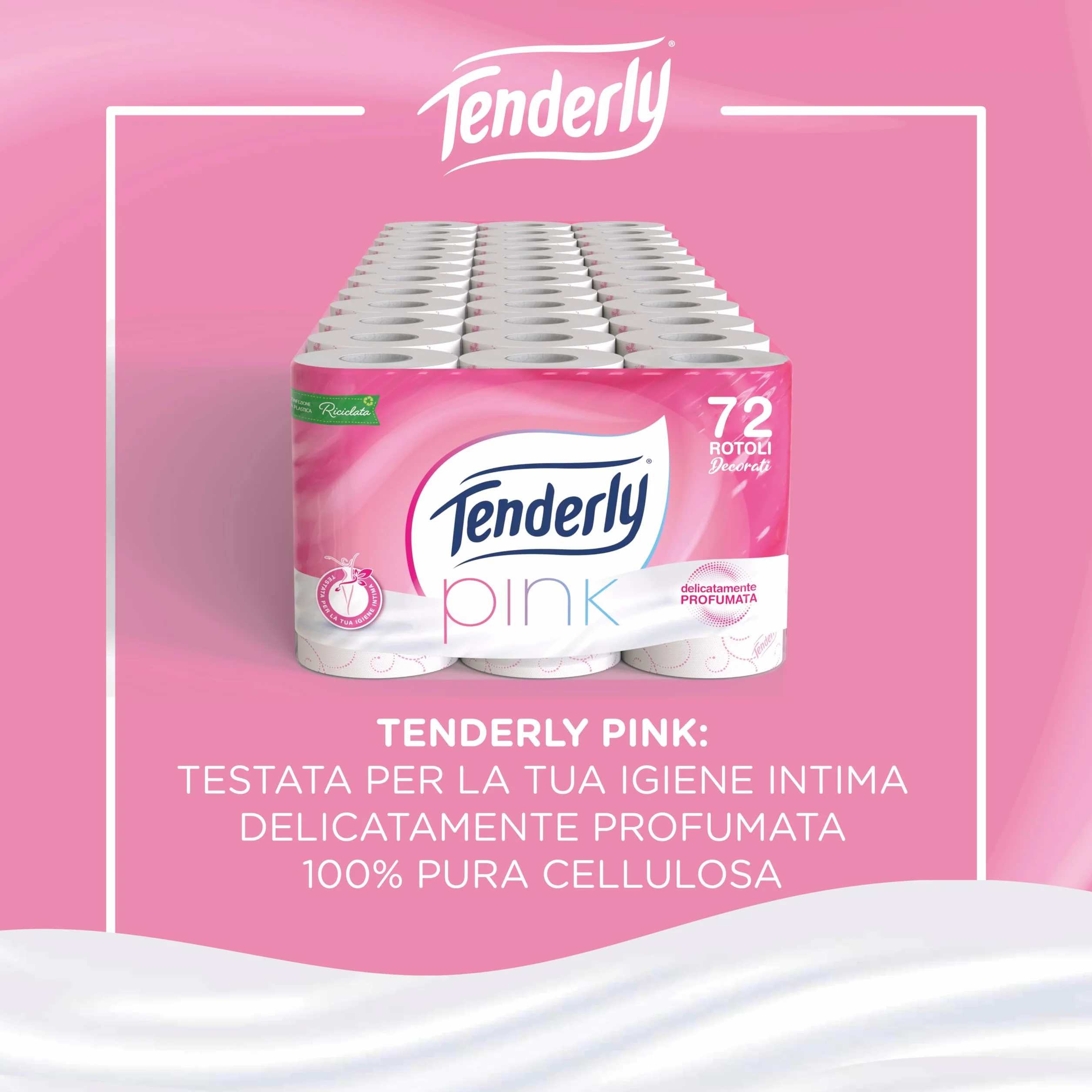 Carta Igienica Tenderly 72 Rotoli Delicatamente Profumata Made in Italy