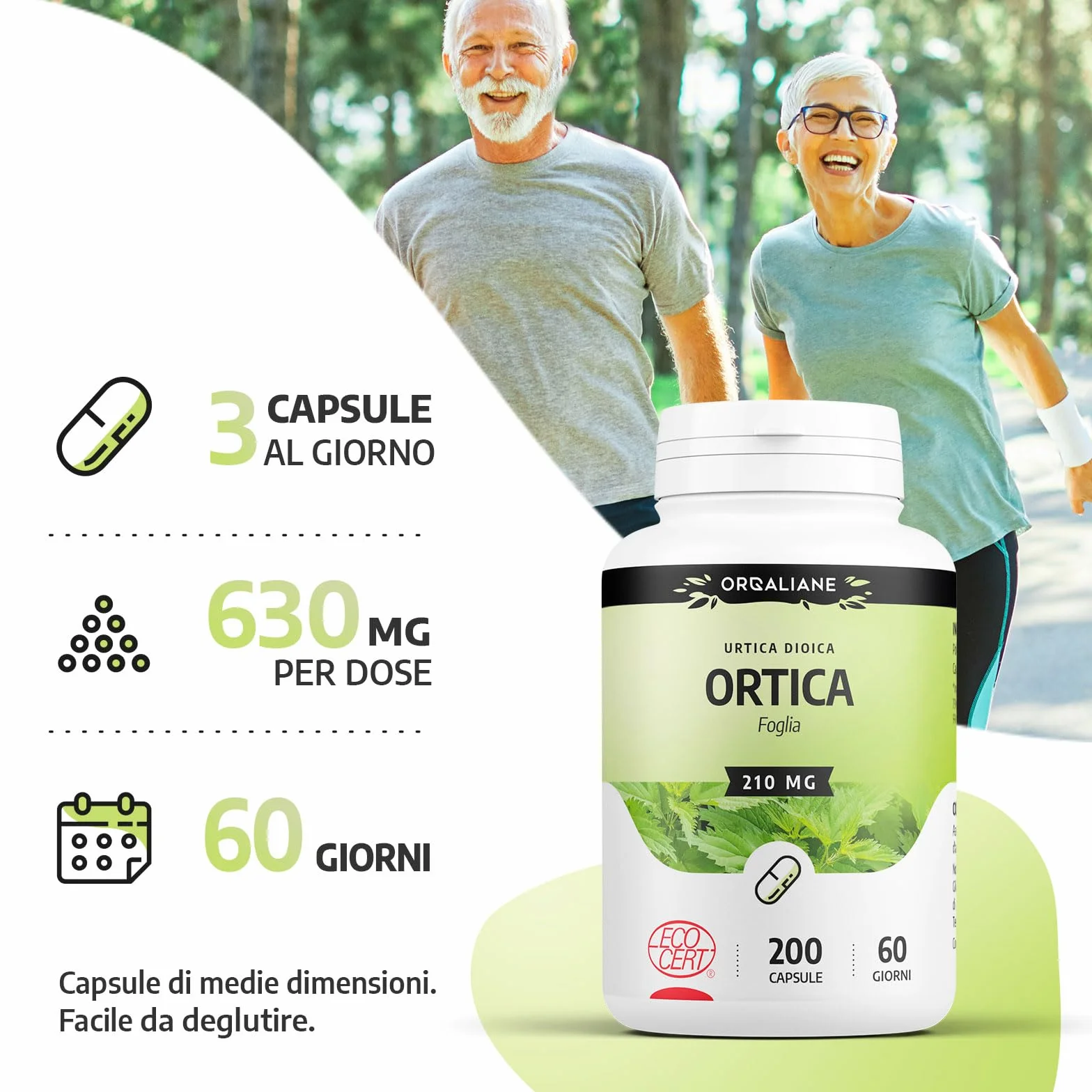 Ortica Foglia Biologica 210mg 200 kapsułek