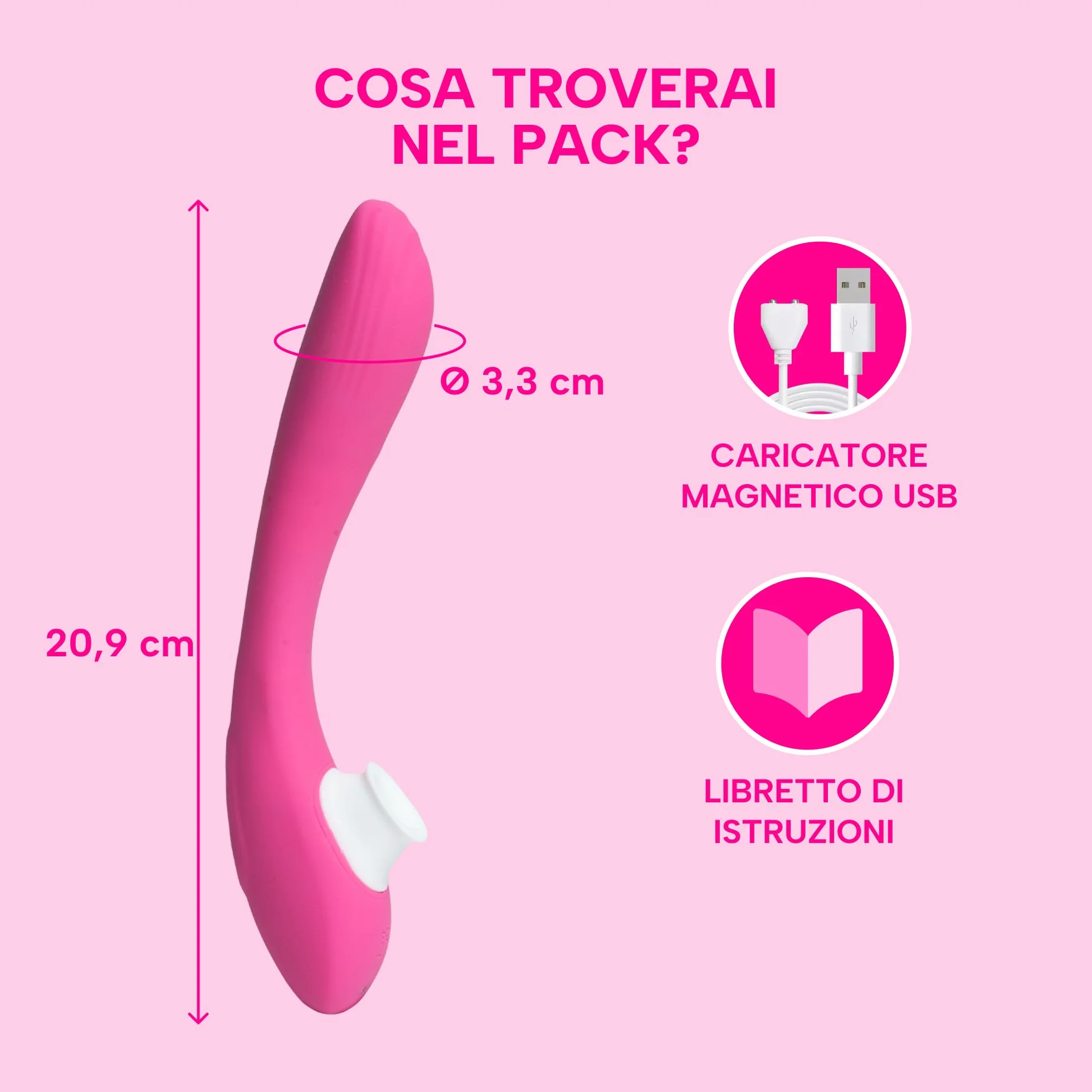 MySecretCase Vibratoreper Donna Punto g Squirting con Lingua Vibrante Clitoride Stimolatore Clitoride Femminile, 9+9 Modalità, Silicone, IPX7, USB, Sexytoysys Donna e Coppia Vibratoriper Donne