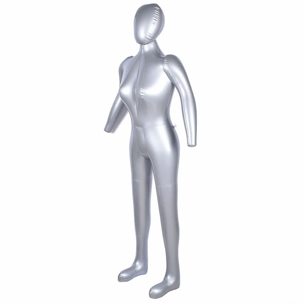 Bambola gonfiabile da donna, 165 cm, appendiabiti in PVC con silhouette realistica, per vetrine e presentazione di moda al dettaglio