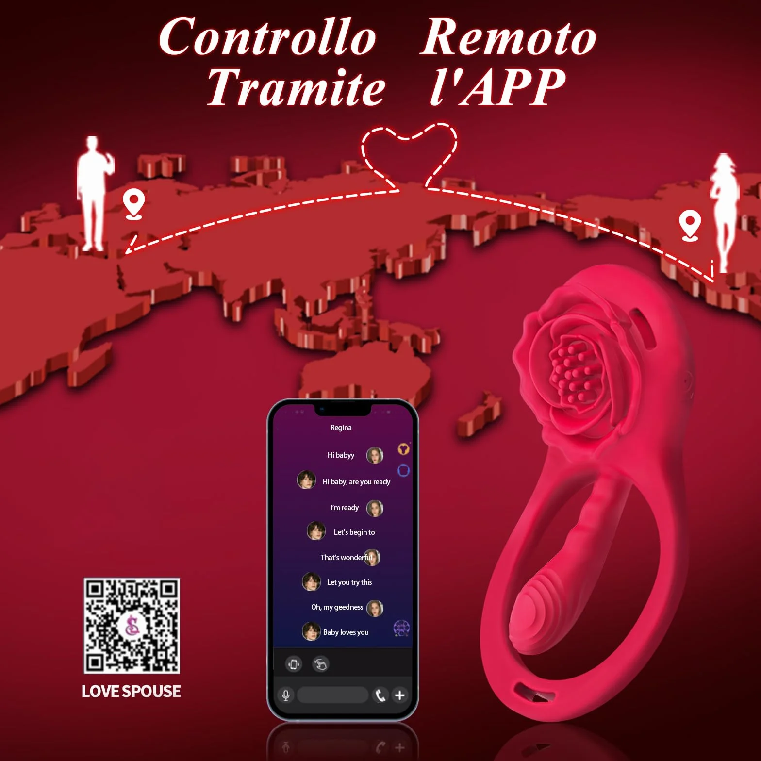 Vibratoreper Donna Professionale Clotoride con App 9 Modalità Vibratore Telecomando Wireless Sexytoysys Donna Coppia Sex Toys Stimolatore per Clitoride Punto G Squirting Vibratoriper Donne (Red)