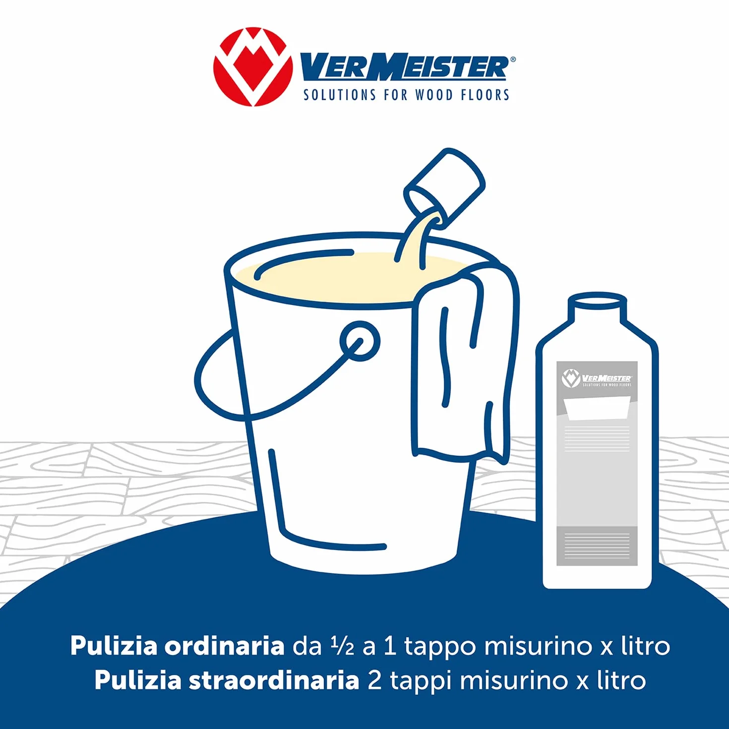 Vermeister Detergente Neutro per Pavimenti in Legno Cotto Marmo Ceramica