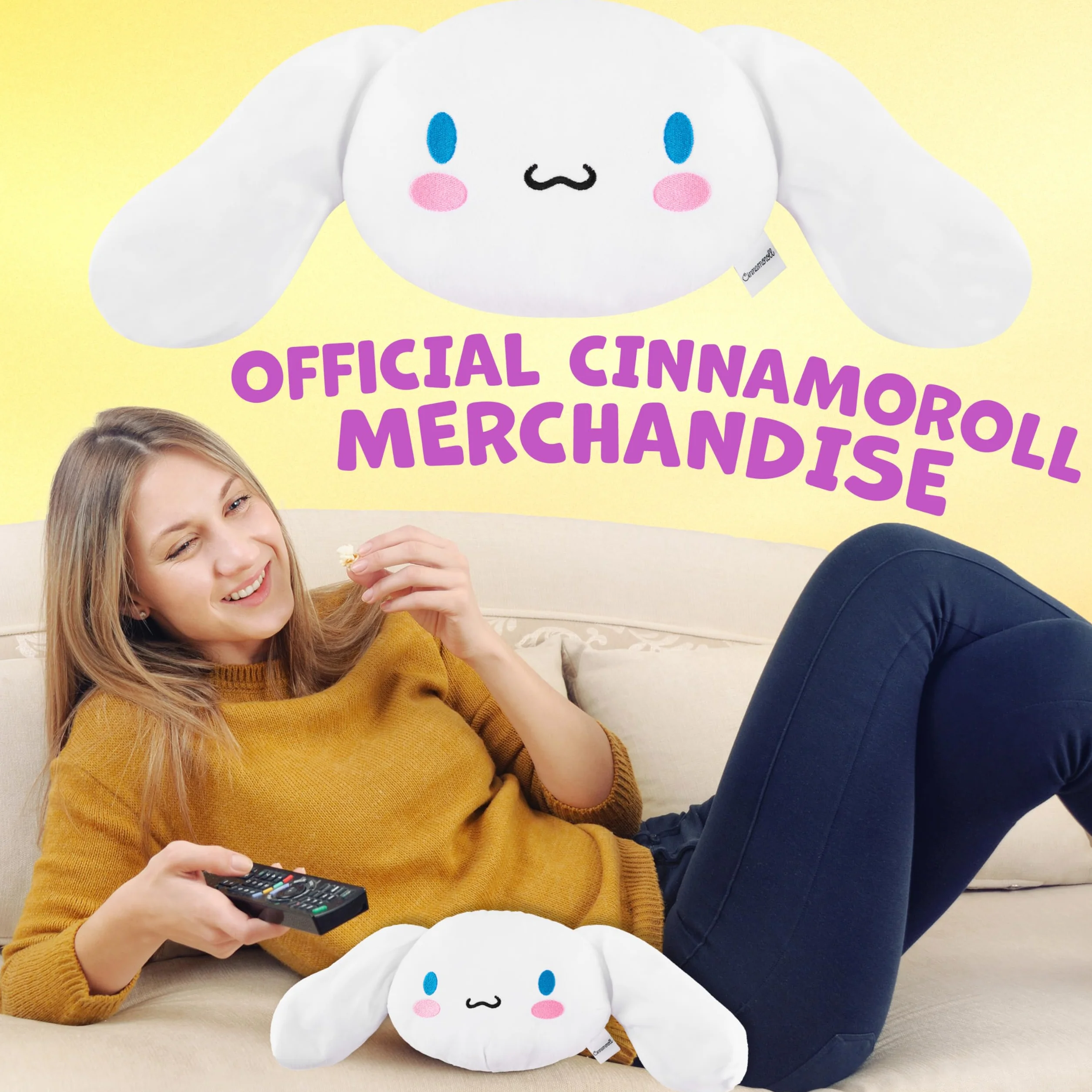 Cinnamoroll Sanrio Riscaldante Microonde, Peluche Termoforo Cervicale e Spalle, Compressa Alleviare Dolori Muscolari e Mestruali Regalo Donna (Bianco Cinnamoroll)