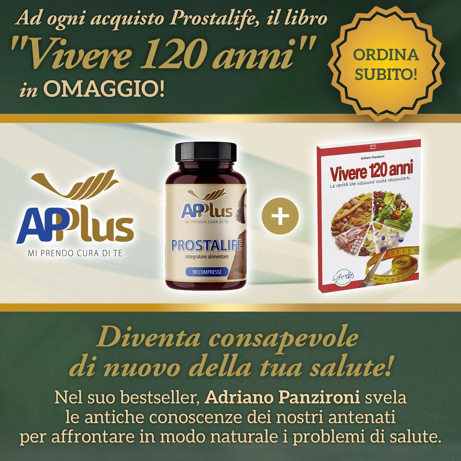 AP PLUS Prostalife Integratore Prostata Uomo 90 Compresse Serenoa Repens Ortica Pygeum Africanum Beta Sitosteroli