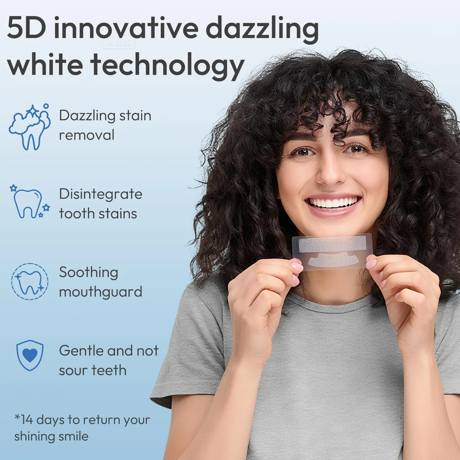 28 Strisce Sbiancanti Denti, Trattamento Sbiancante per Uso Domestico, Professionale Teeth Whitening Aiuta a Ridurre Macchie di Caffè, Tè, Vino, Rapido e Formula Delicata alla, Menta