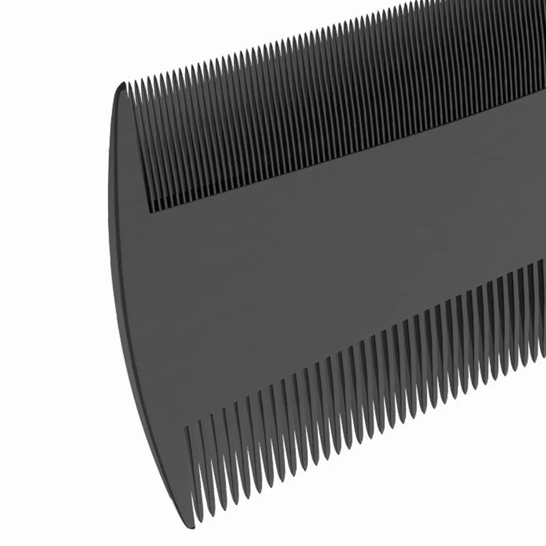 pettine barba,pettine barba uomo,pettine,pettine per barba,pettine per barba uomo,Pettine a doppia faccia per barba a denti fitti (3 pezzi neri)