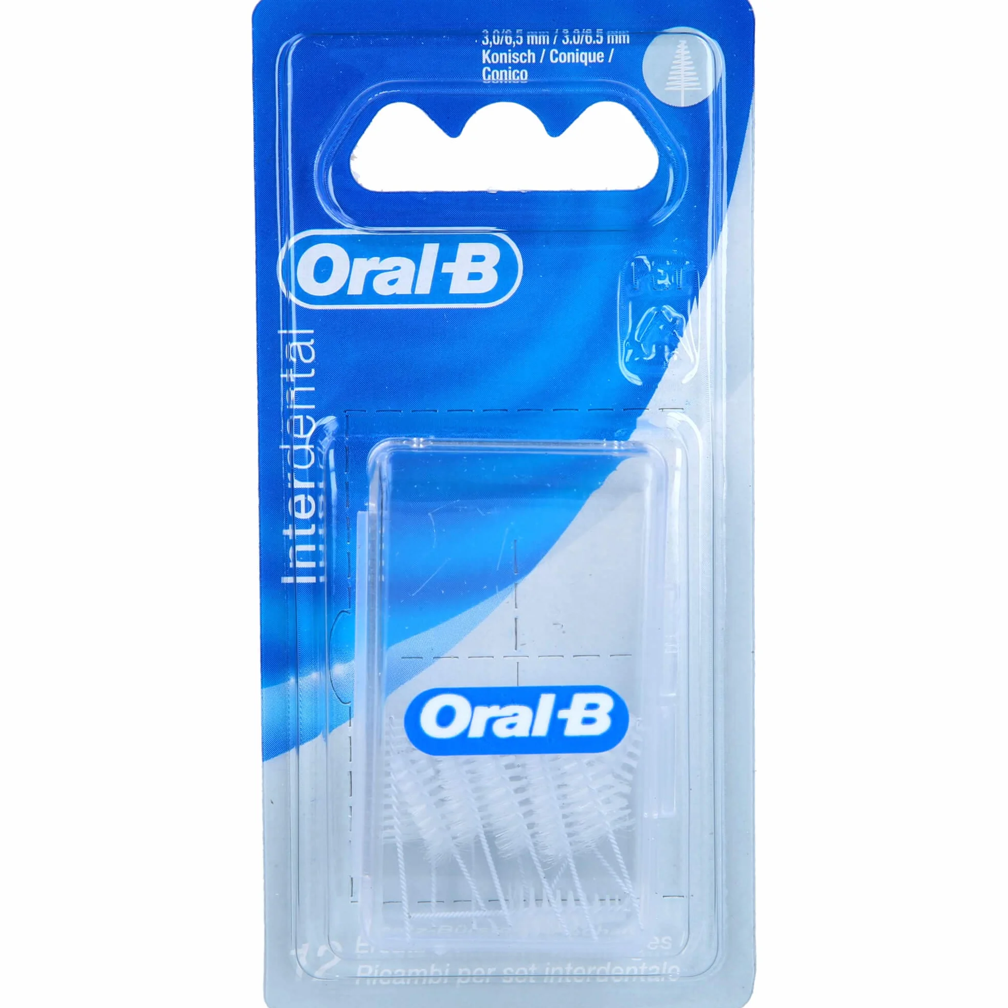 Oral-B Interdental - Ricarica conica fine fine 3, 0-6,5 mm, 1x12 pezzi