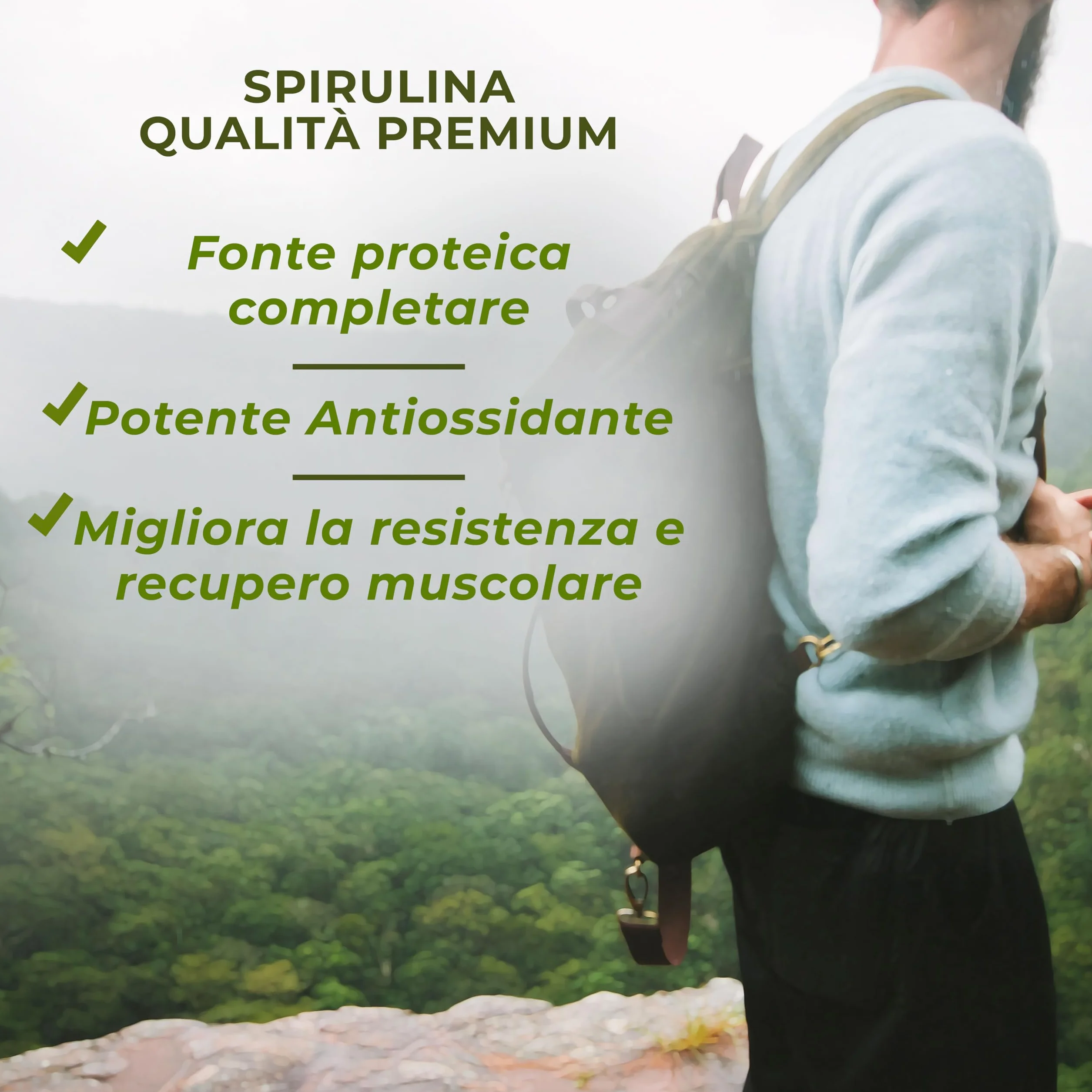 Spirulina Organica 300 Compresse 3000 mg Antiossidante Naturale Senza Additivi Detox Vegano Super Alimento
