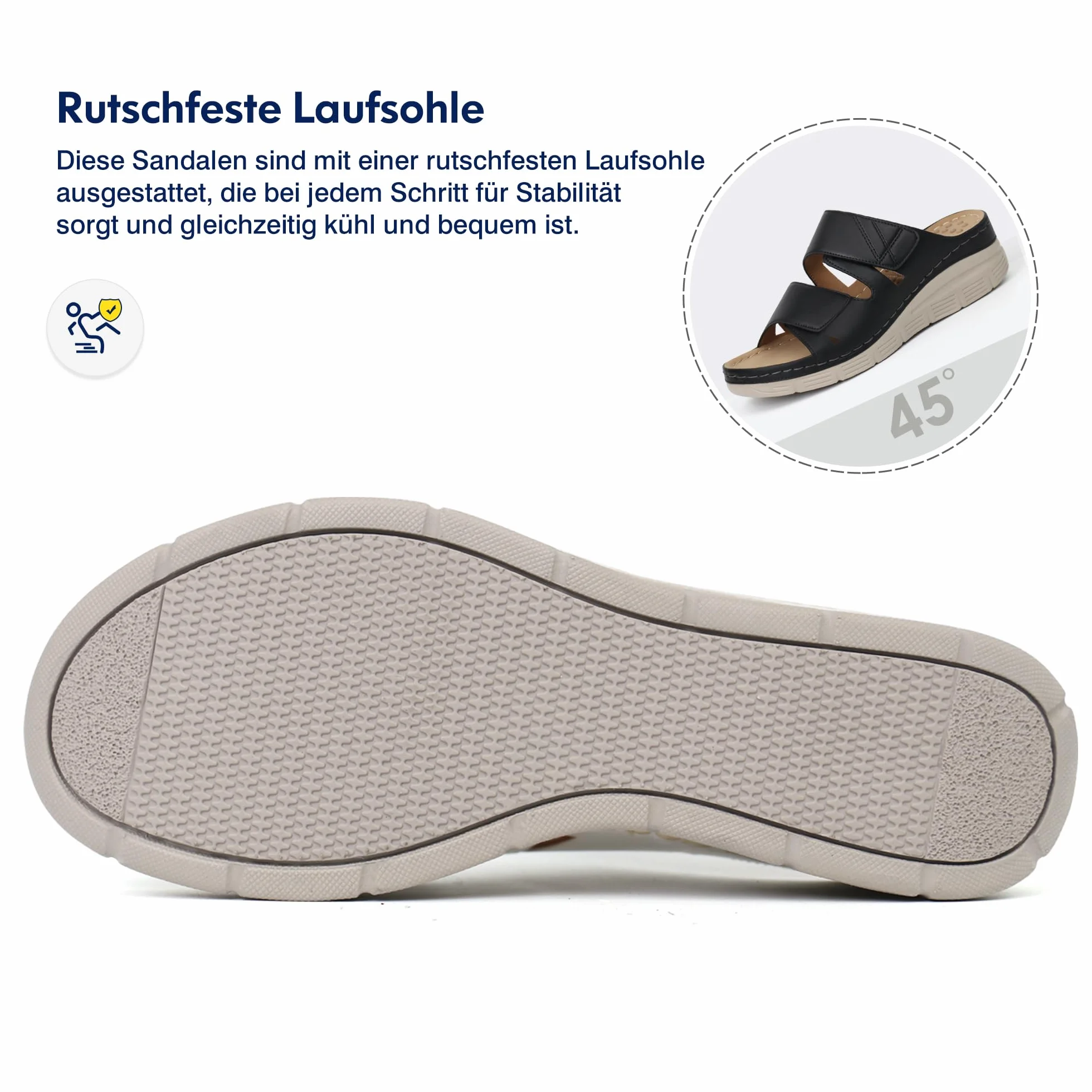 Ortho + Rest Donne Sandali Supporto Arco Plantare Scivoli Ortopedici