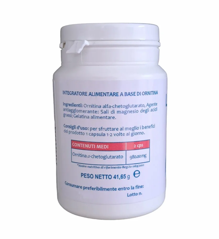 L Ornitina Integratore Alimentare 70 capsule 595 mg
