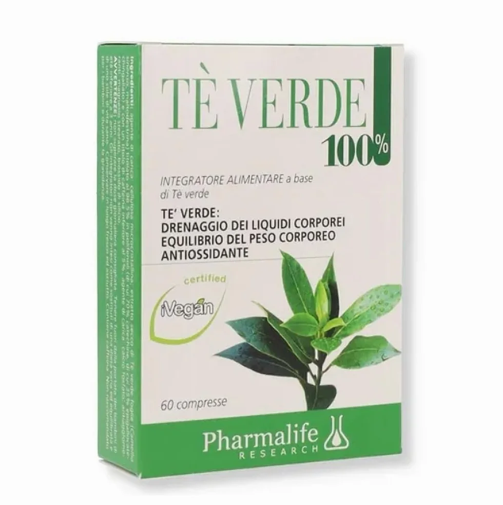 Pharmalife Tè Verde 100%, 60 Compresse