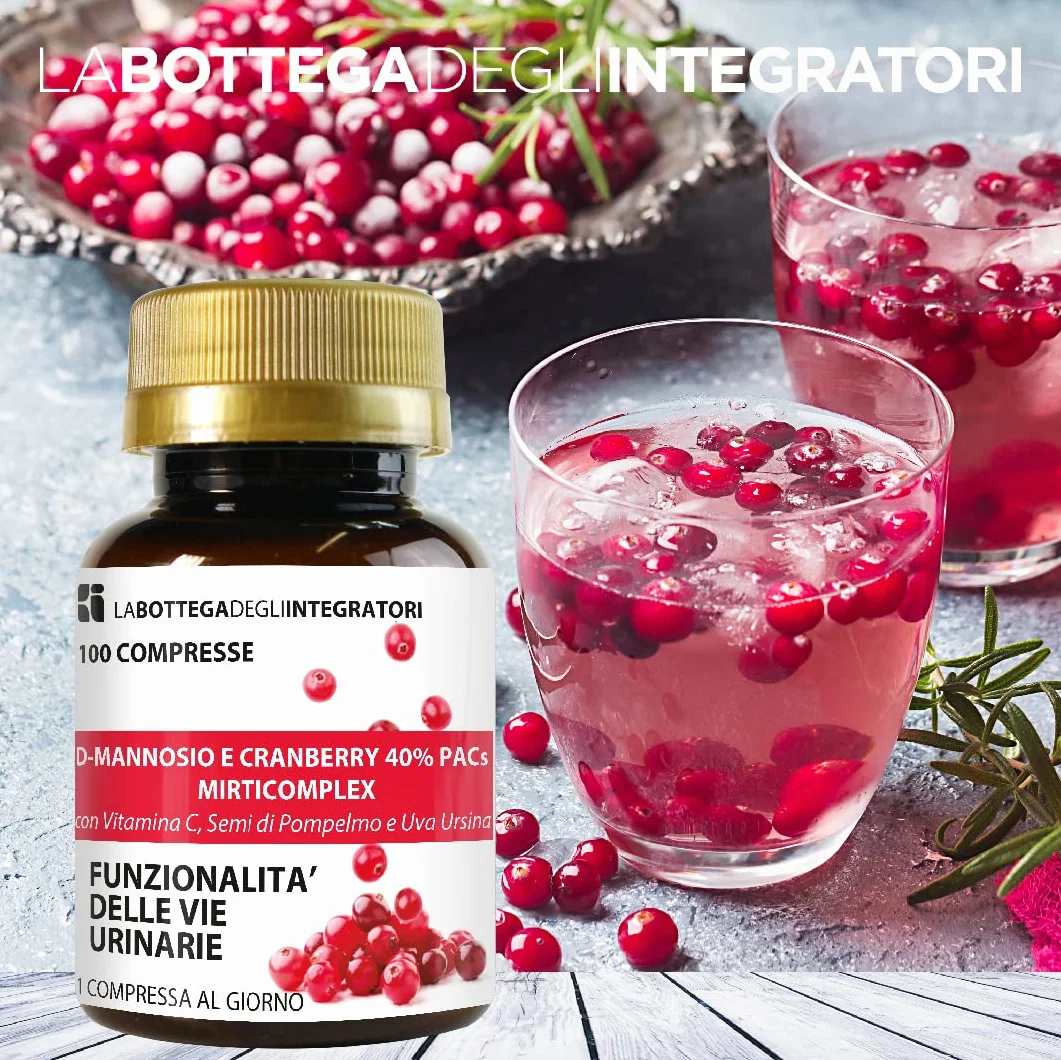 D-Mannosio e Cranberry 40% PAC Mirti Complex 100 compresse Alto Dosaggio