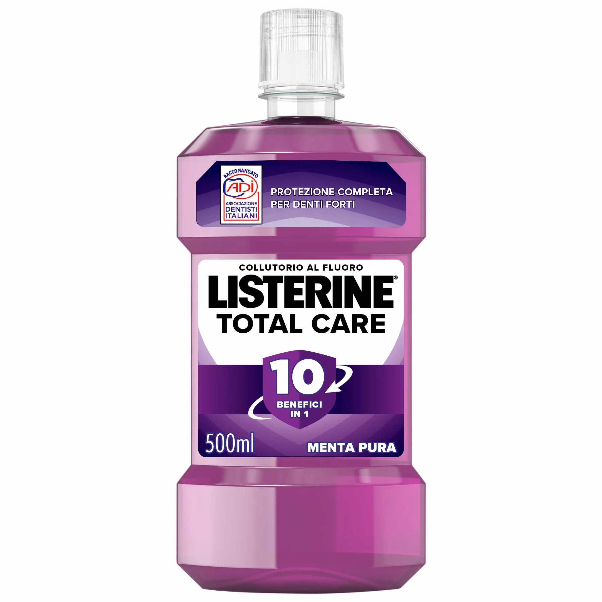 LISTERINE Total Care Collutorio al Fluoro Menta Pura 500 ml