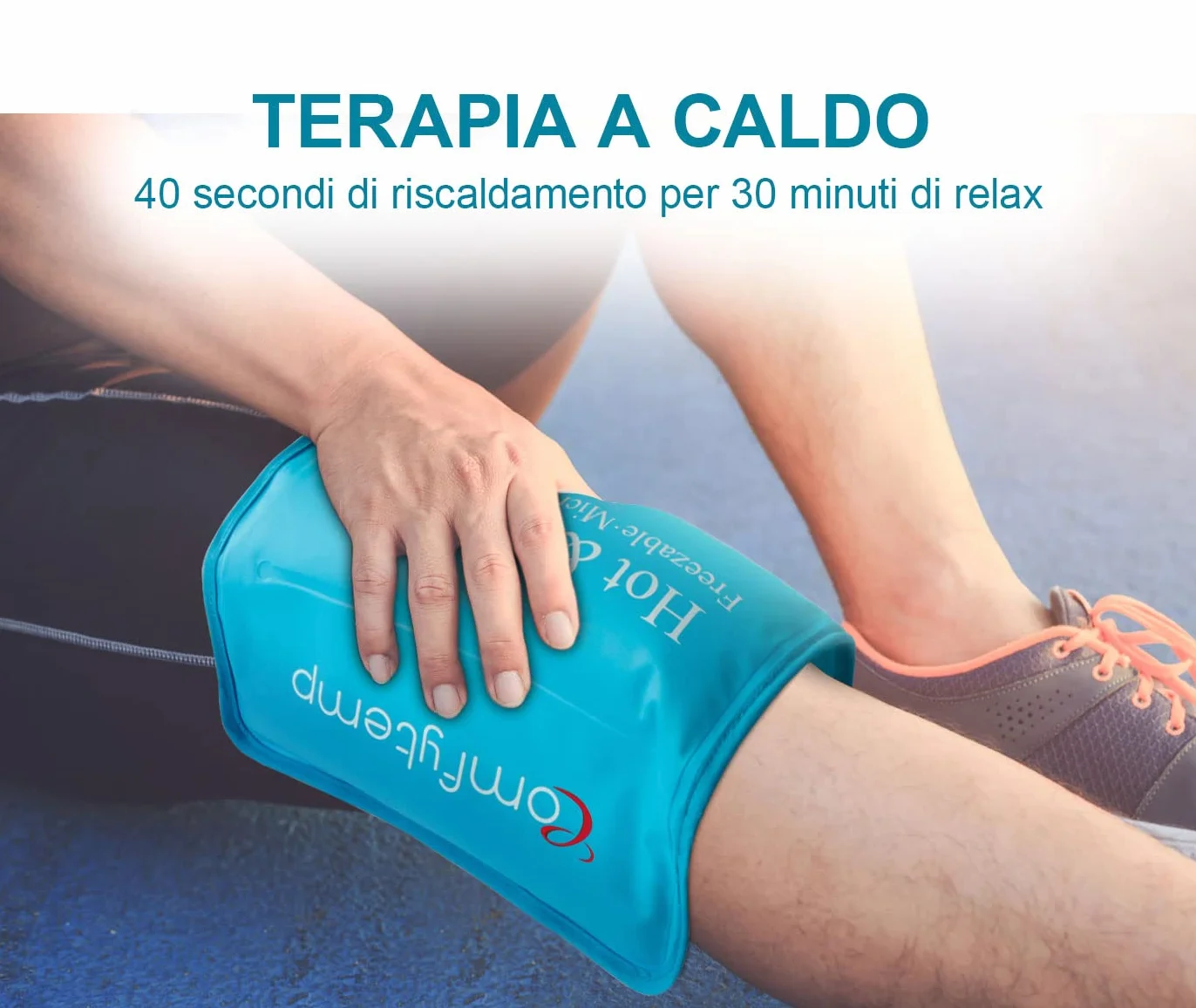 Comfytemp Impacco Ghiaccio Riutilizzabile 27x37cm Terapia Caldo Freddo Borsa Ghiaccio Ginocchio Schiena