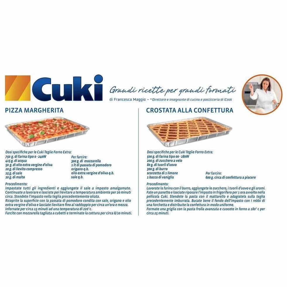 Cuki Teglie Extra Alluminio - Alto Spessore - 16 Porzioni - Rettangolari [R4432] - 6 Confezioni Da 2 Pezzi - 920 g