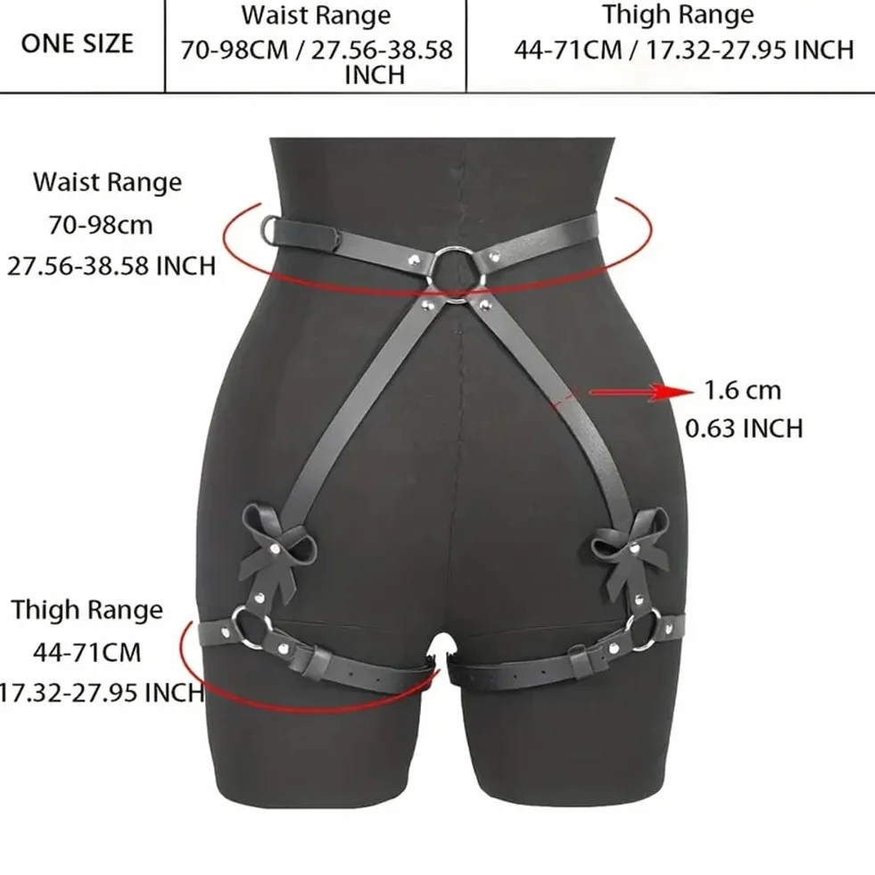 Cinghia in pelle PU, cinghie per il corpo e per le gambe, bendaggi