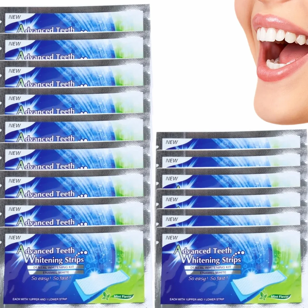 28 Strisce Sbiancanti Denti Professionale, Sbiancamento Denti Professionale, Strips Whitening per Sbiancamento, Delicate e Rapide, Rimuove le Macchie Profonde
