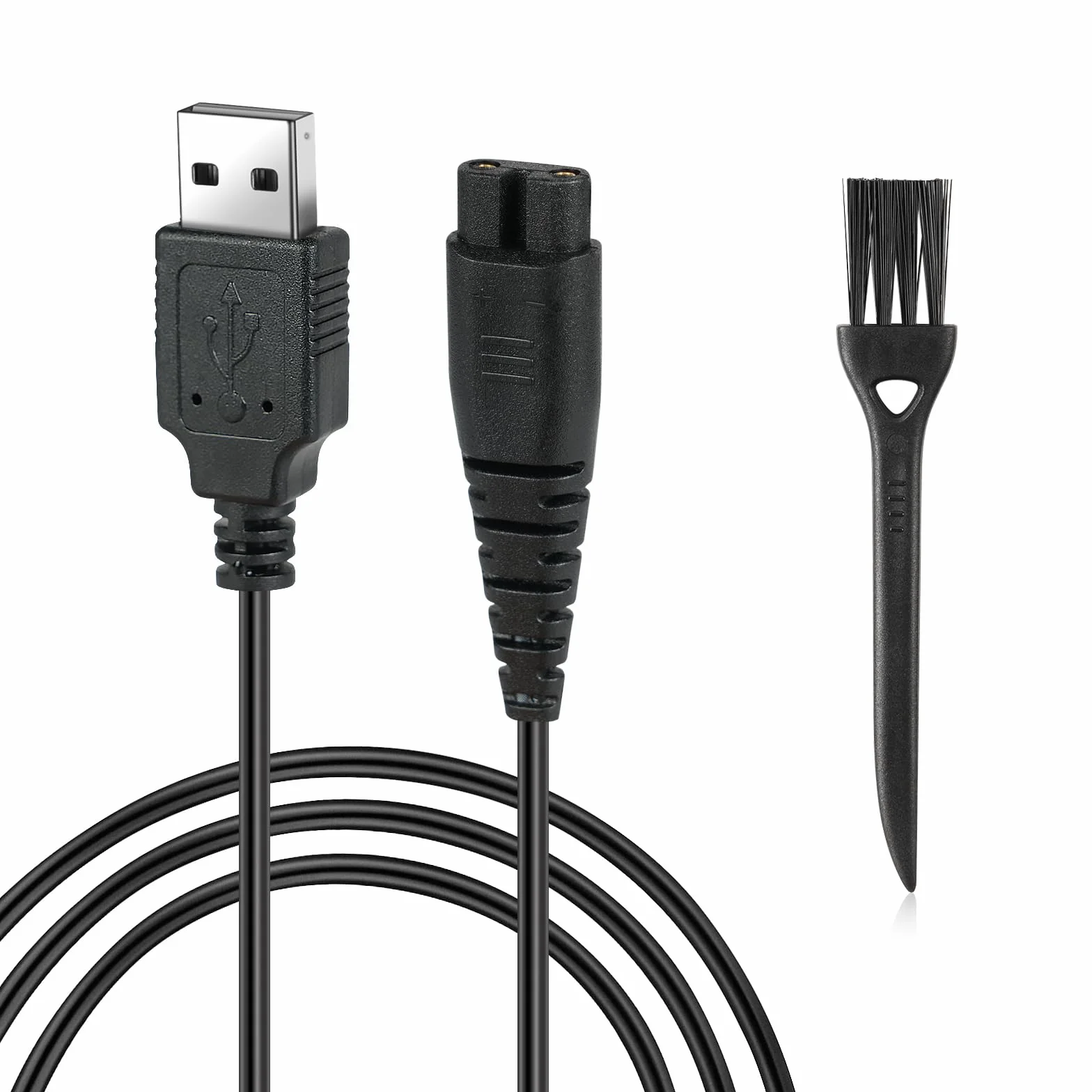Vicloon Caricatore per Rasoio 5V USB Cavo Ricarica Sostitutivo Philips con Spazzola Pulizia