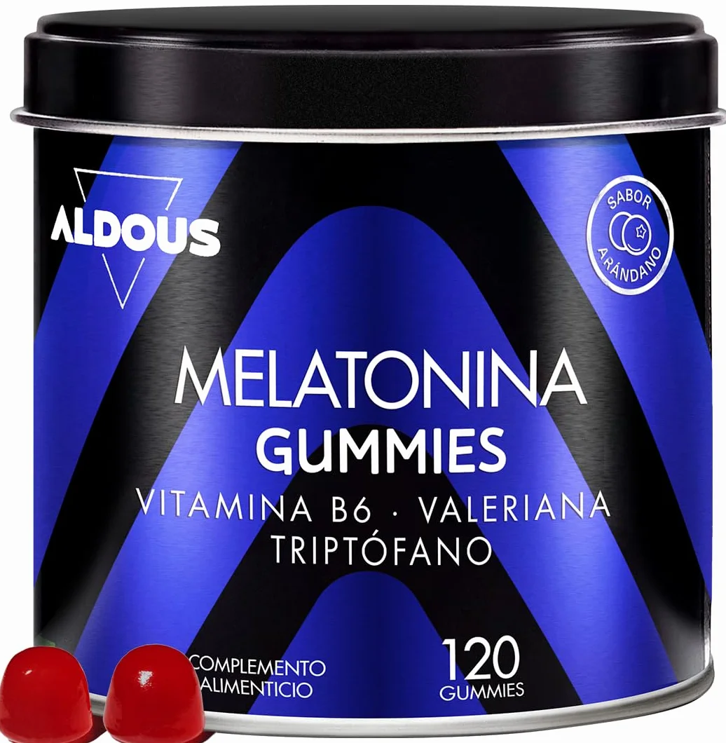 Caramelle Melatonina 120 Caramelle Gommose Valeriana Triptofano Vitamina B6 Integratore per Dormire Sonno Profondo Vegan ALDOUS