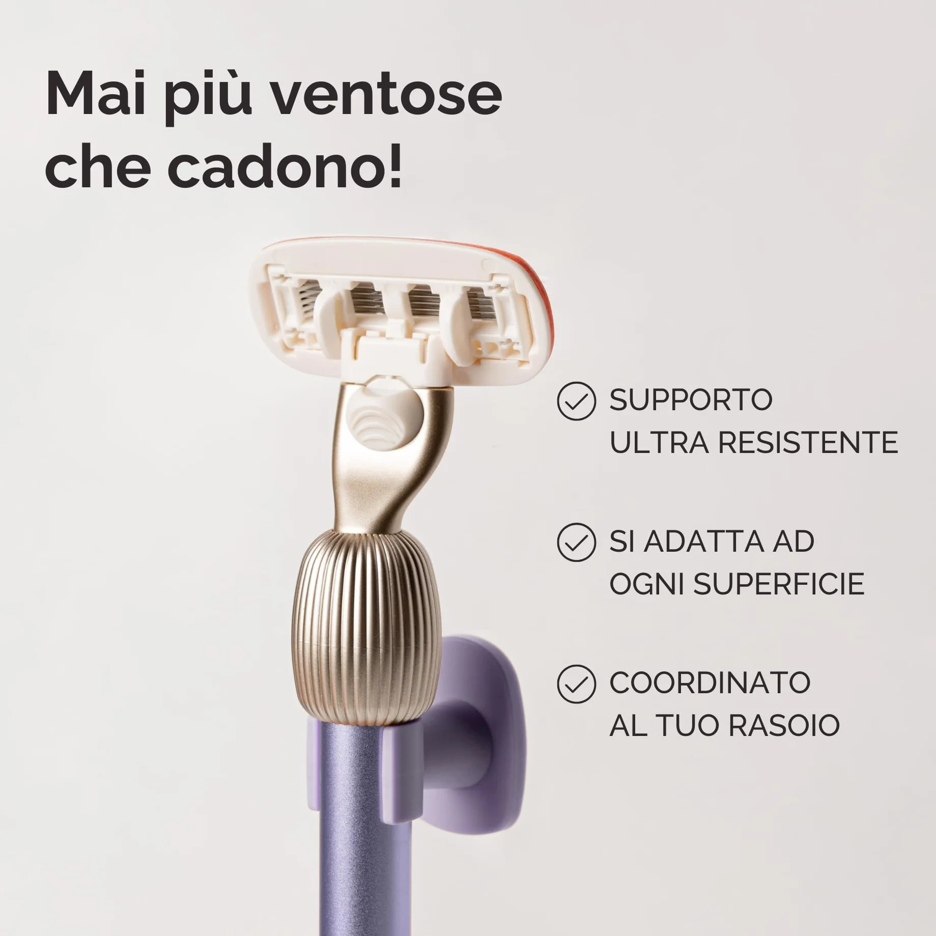 Fler The Razor Starter Set - Rasoio Donna 5 Lame con Supporto e 2 Lamette di Ricambio, Aloe Vera, Vitamina E, Lilla Lilac