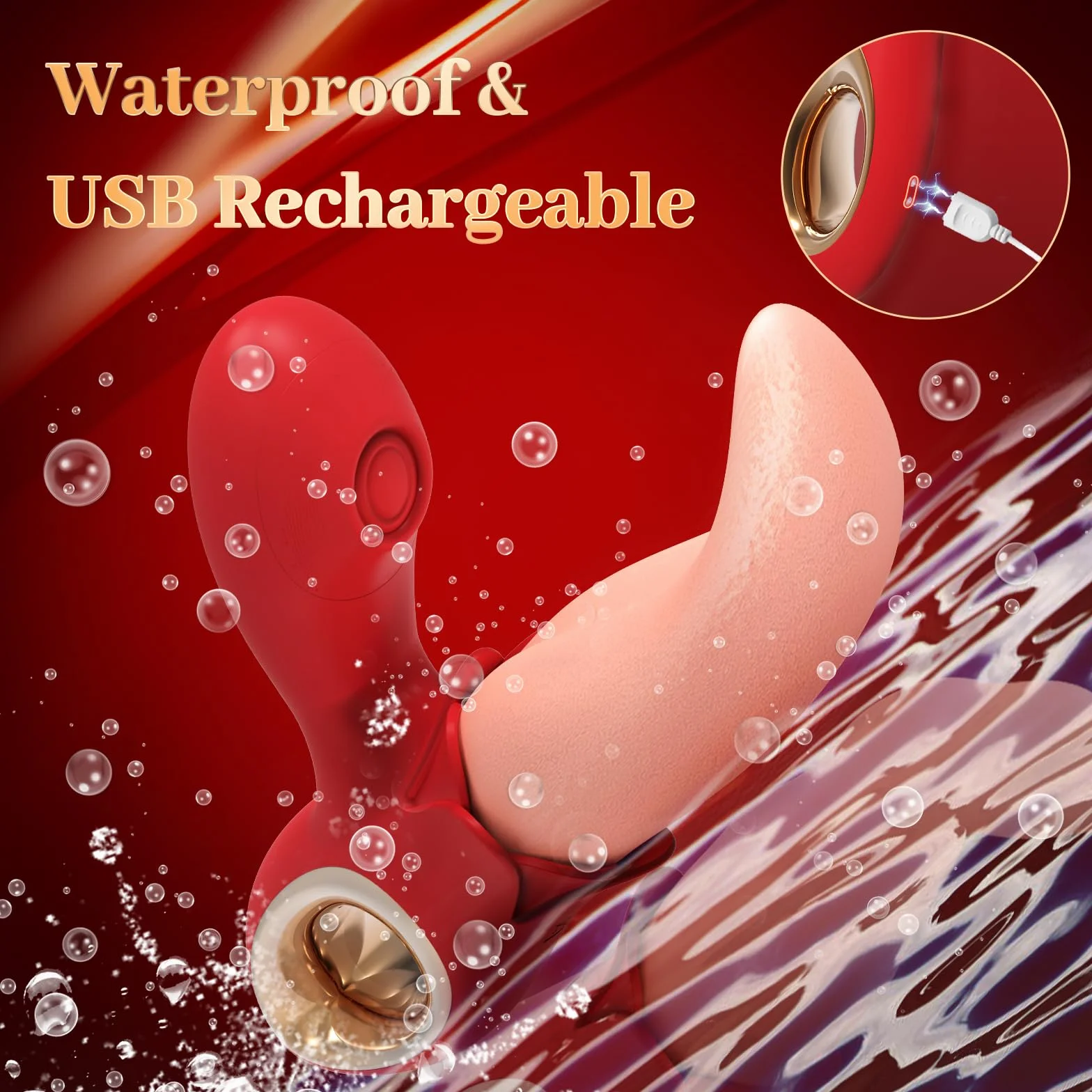 Leccatura Vibratoreper Donna Sex Toys, wuludina Vibratori Rabbit Stimolatore clitorideo e Punto G con 10Modalità di Leccata e Vibratore a 10 Modalità Giocattoli e per Adulti per il Piacere di Coppia