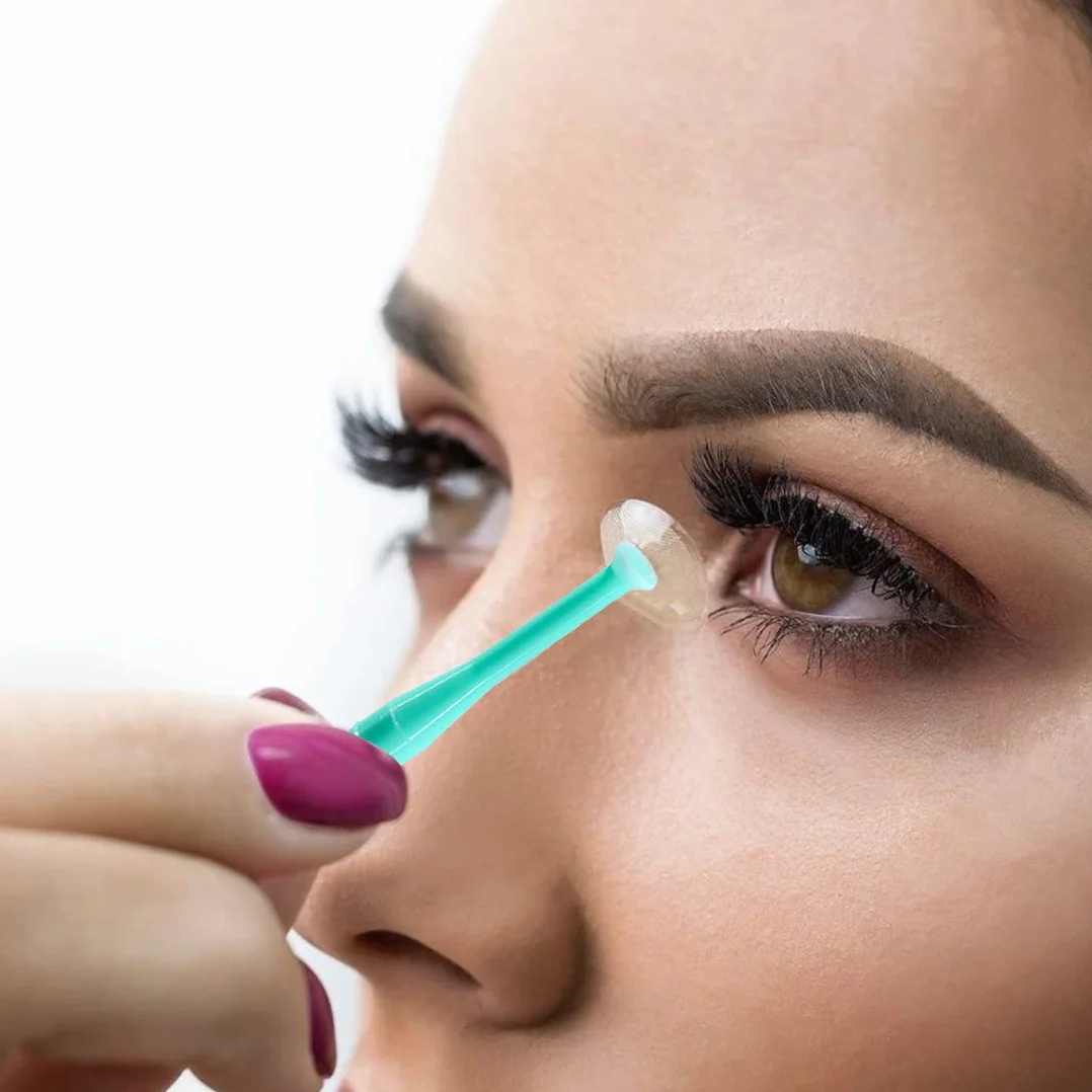 Applicatore per lenti a contatto da 4 pezzi, ventosa per lenti a contatto, ventosa per lenti, strumento per lenti a contatto, dispositivo di rimozione per lenti a contatto portatile da viaggio